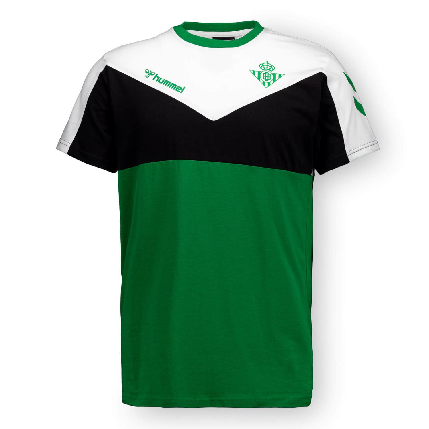 Camiseta Retro Hummel Hombre Verde/Blanca/Negra