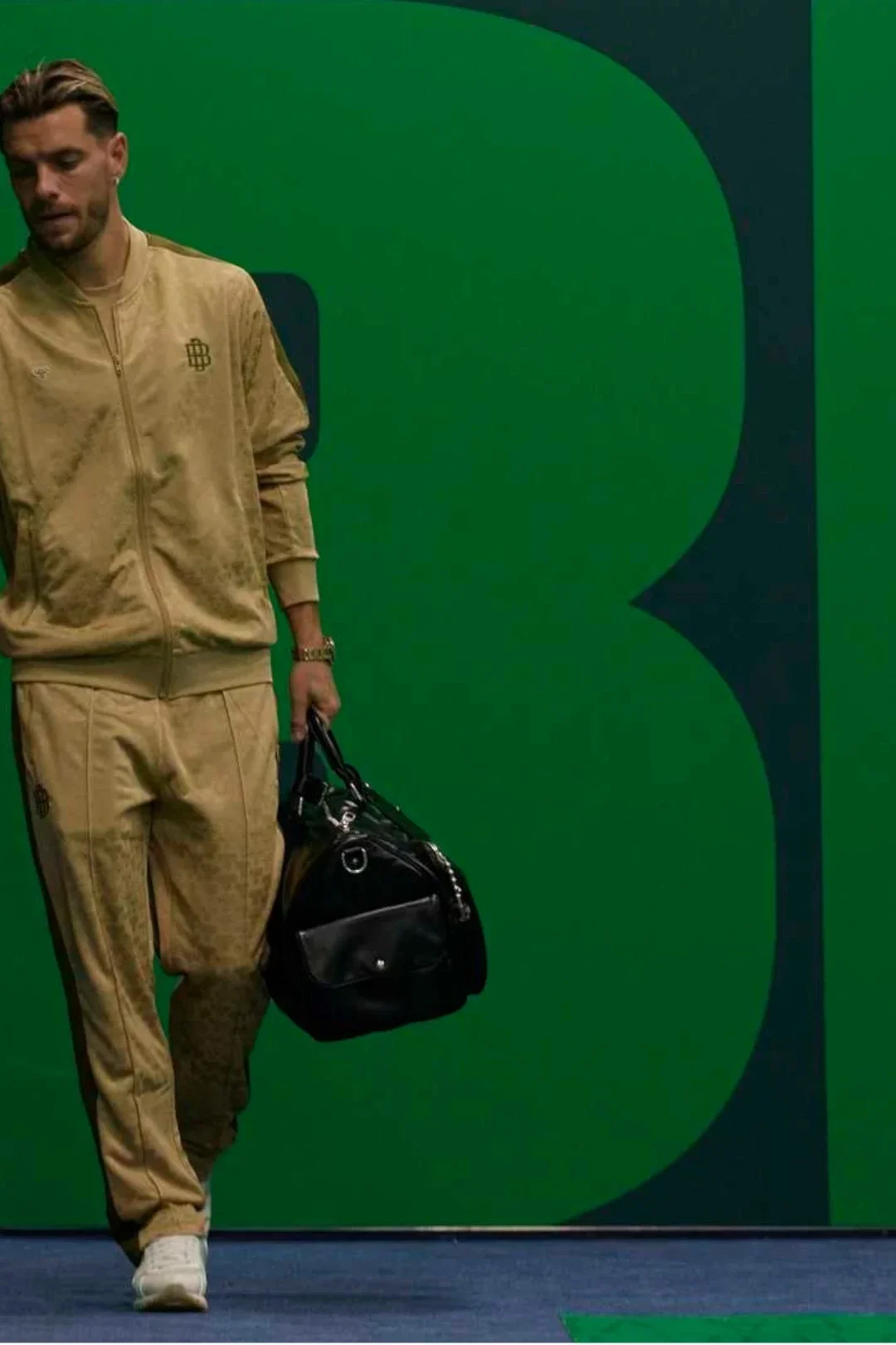 Pantalón Chándal Viaje Hummel Hombre Beige Doble B Verde
