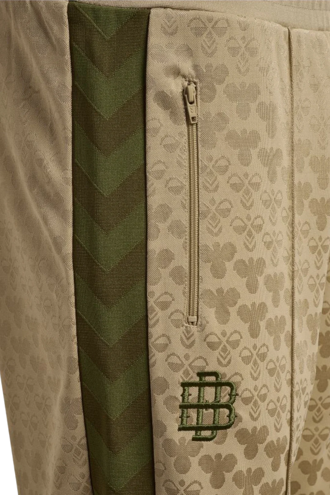 Pantalón Chándal Viaje Hummel Hombre Beige Doble B Verde