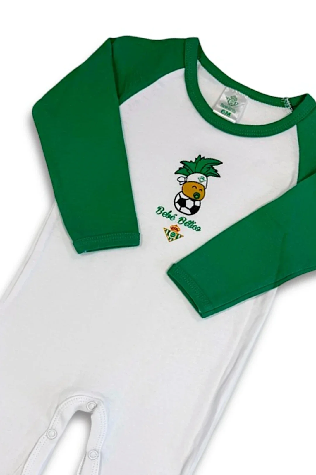 Pelele Bebé Bético Real Betis Mangas Verdes