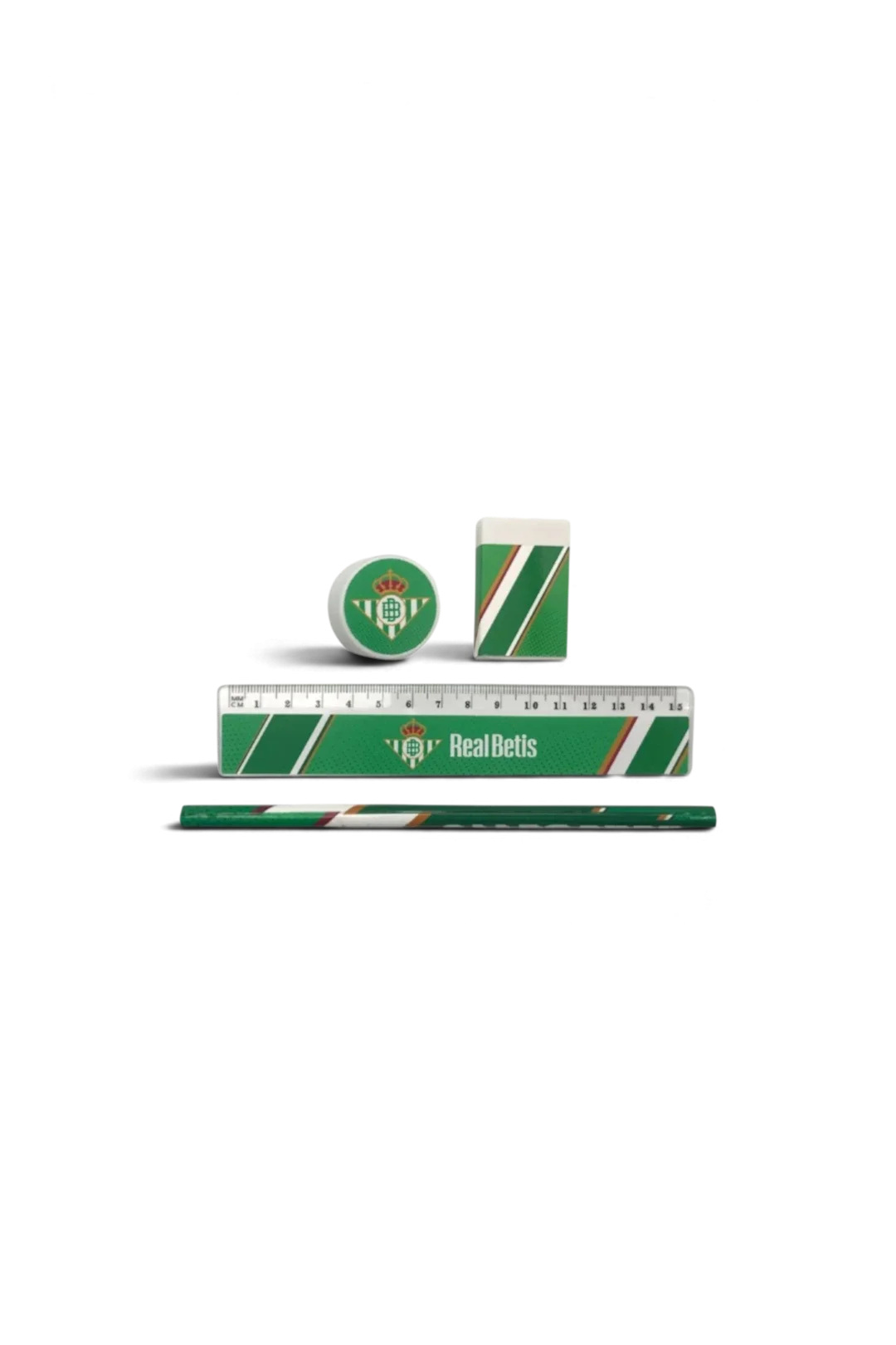 Estuche Portatodo Real Betis con Material Escolar