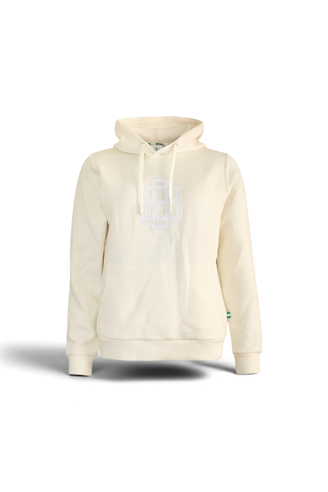 Sudadera Capucha Real Betis Adulto Beige/Blanca