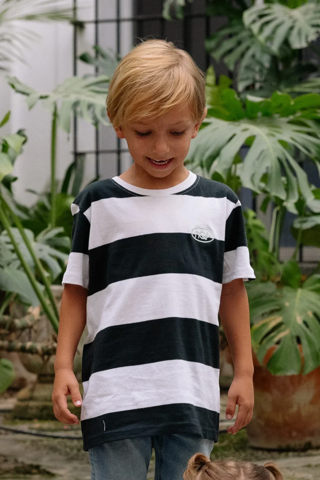 Camiseta Manquepierda 13 Barras Infantil Verde/Blanca