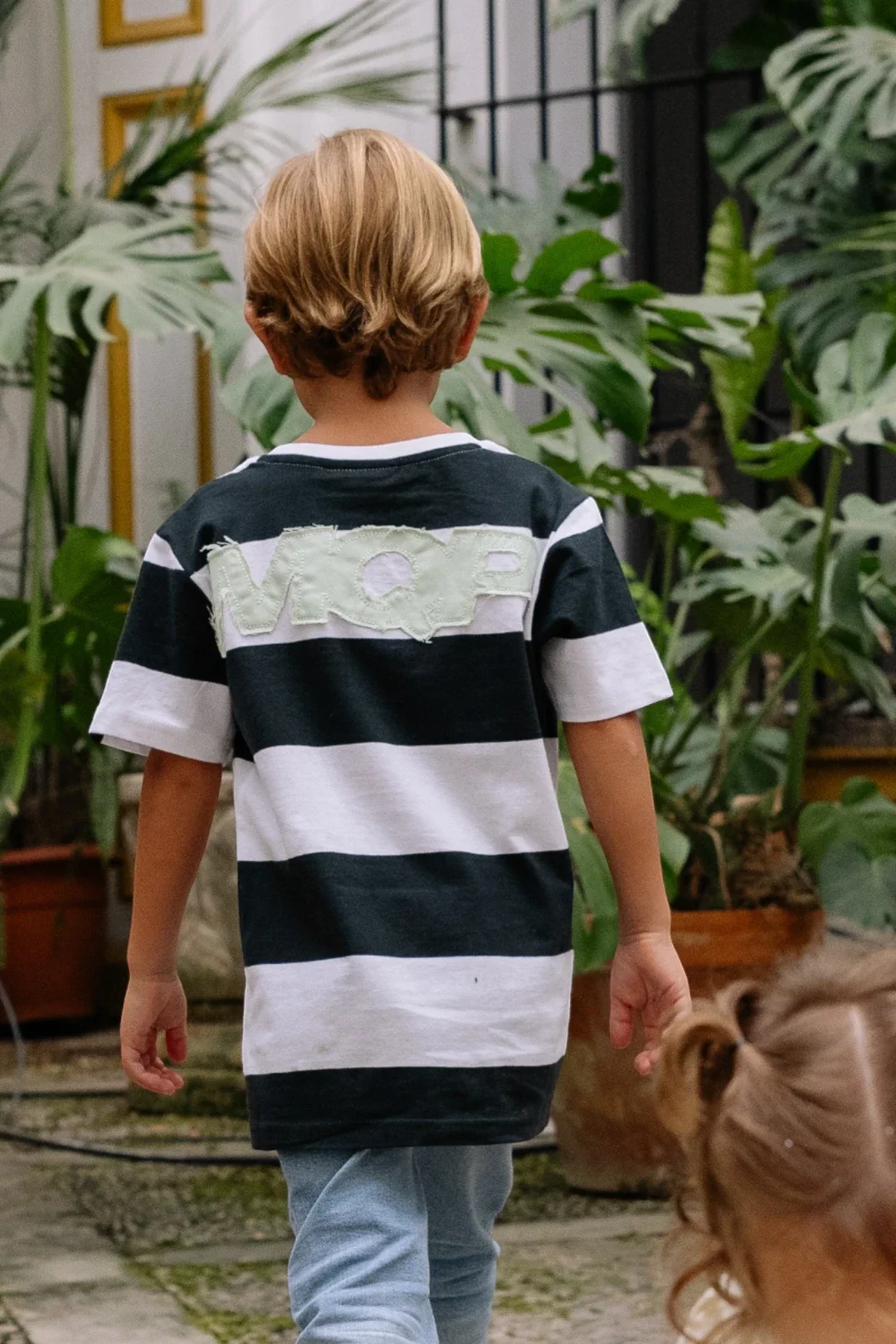 Camiseta Manquepierda 13 Barras Infantil Verde/Blanca
