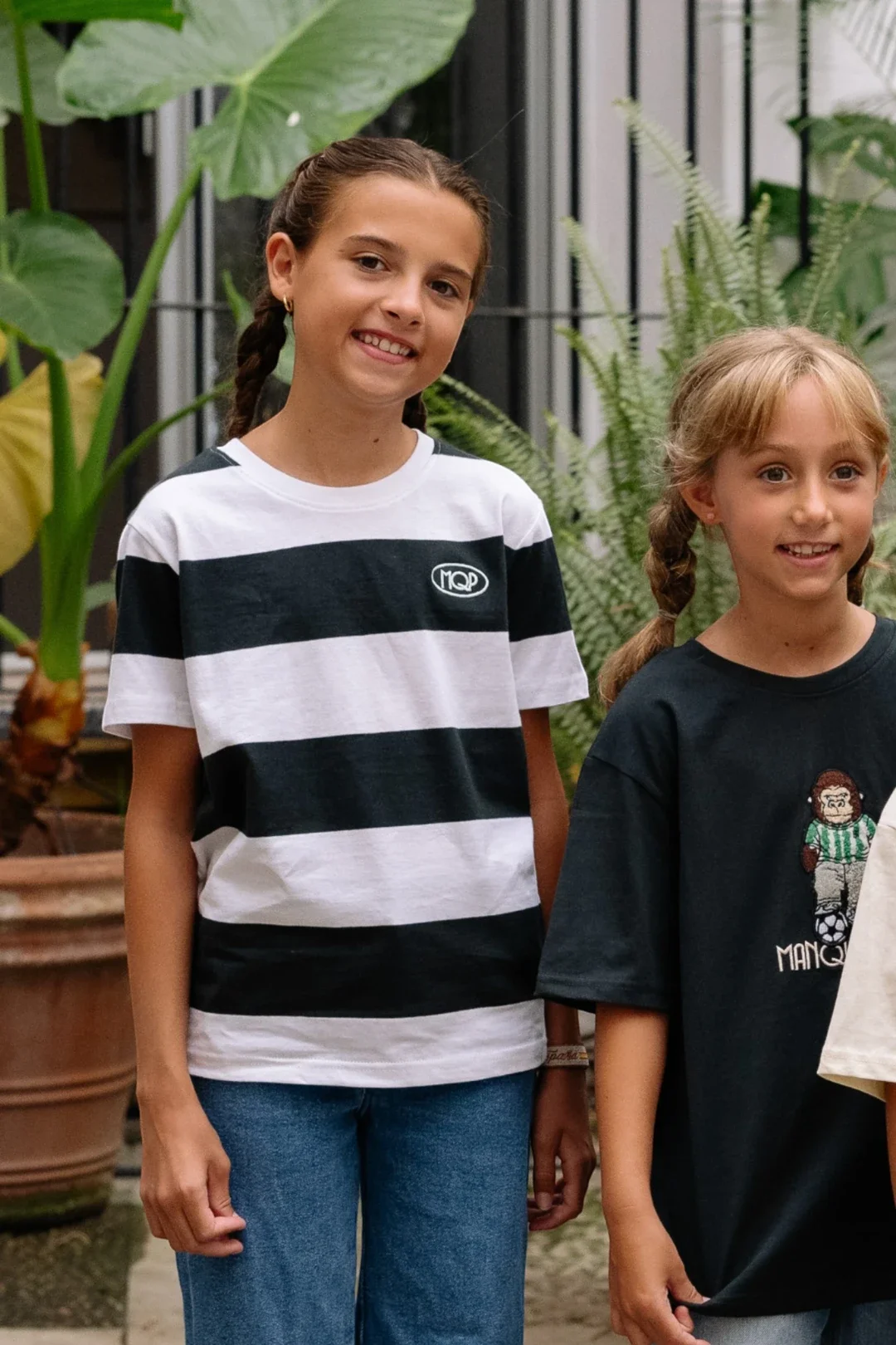 Camiseta Manquepierda 13 Barras Infantil Verde/Blanca