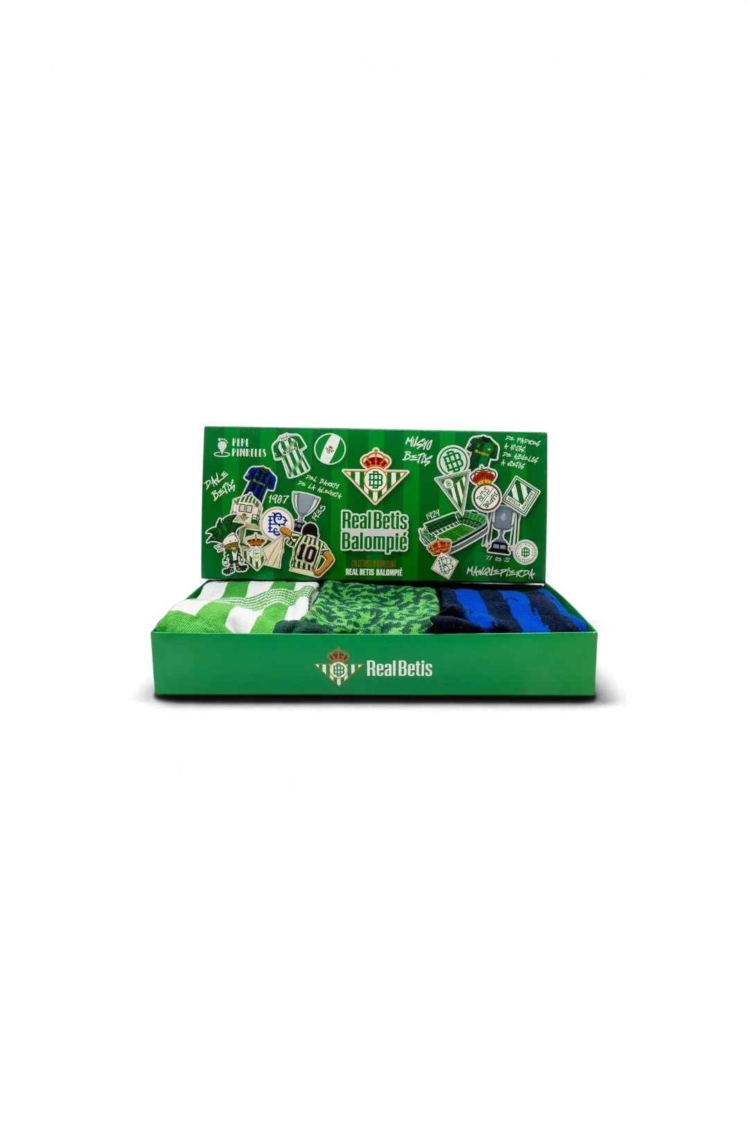 Pack x3 Calcetines Real Betis Pepe Pinreles Equipaciones Adulto/Cadete