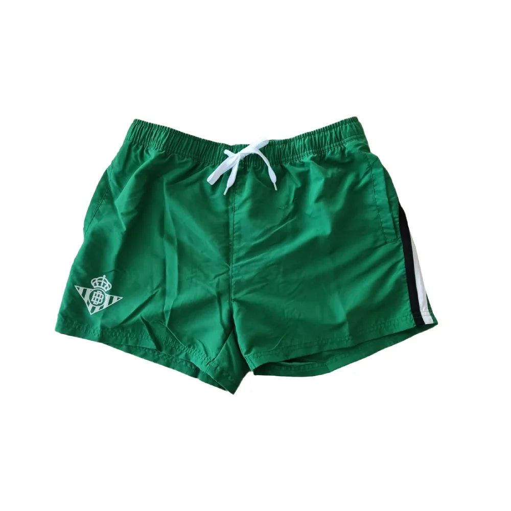 Bañador Hombre Verde Franja Blanquinegra