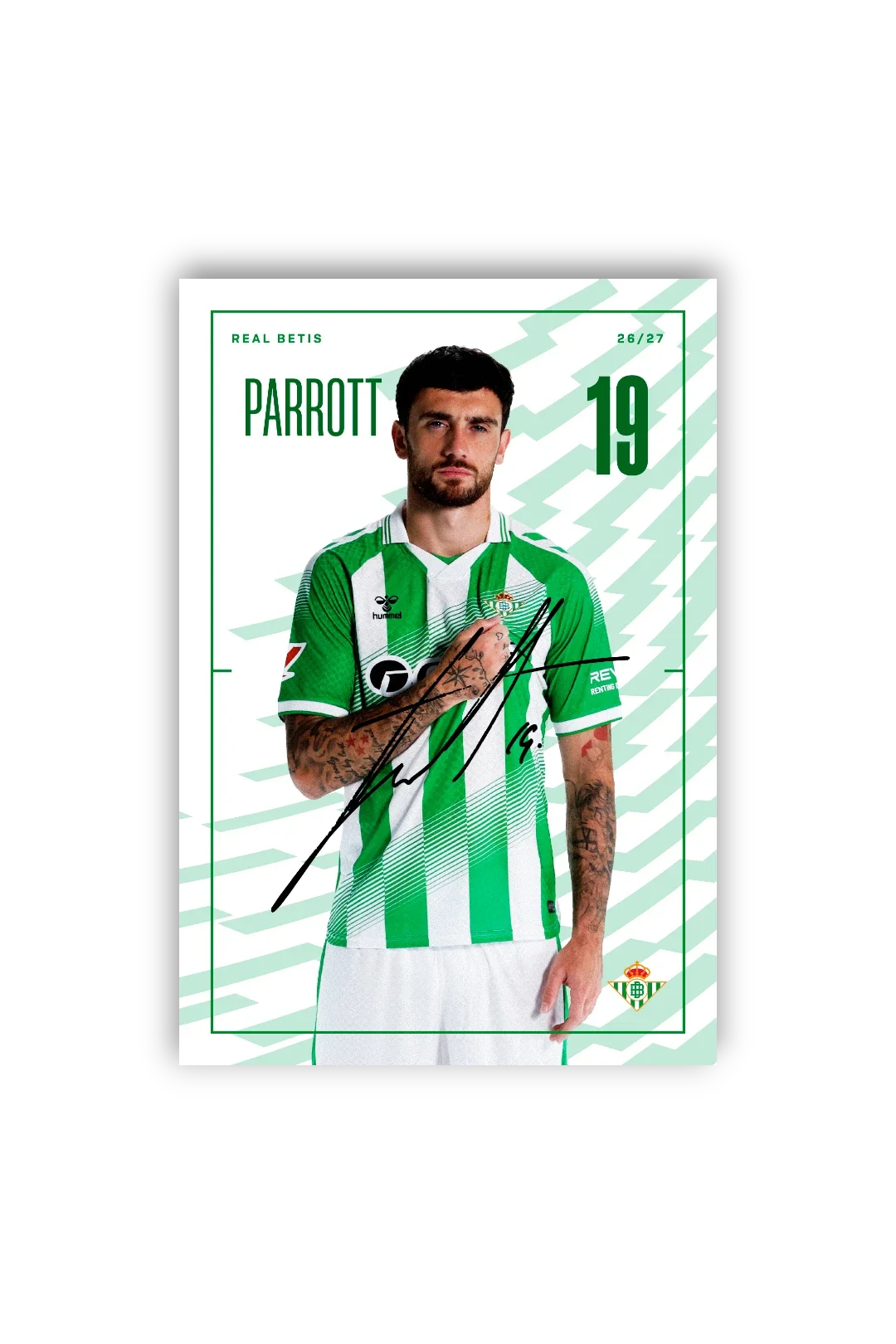 Tarjetones Firmados Real Betis 26/27