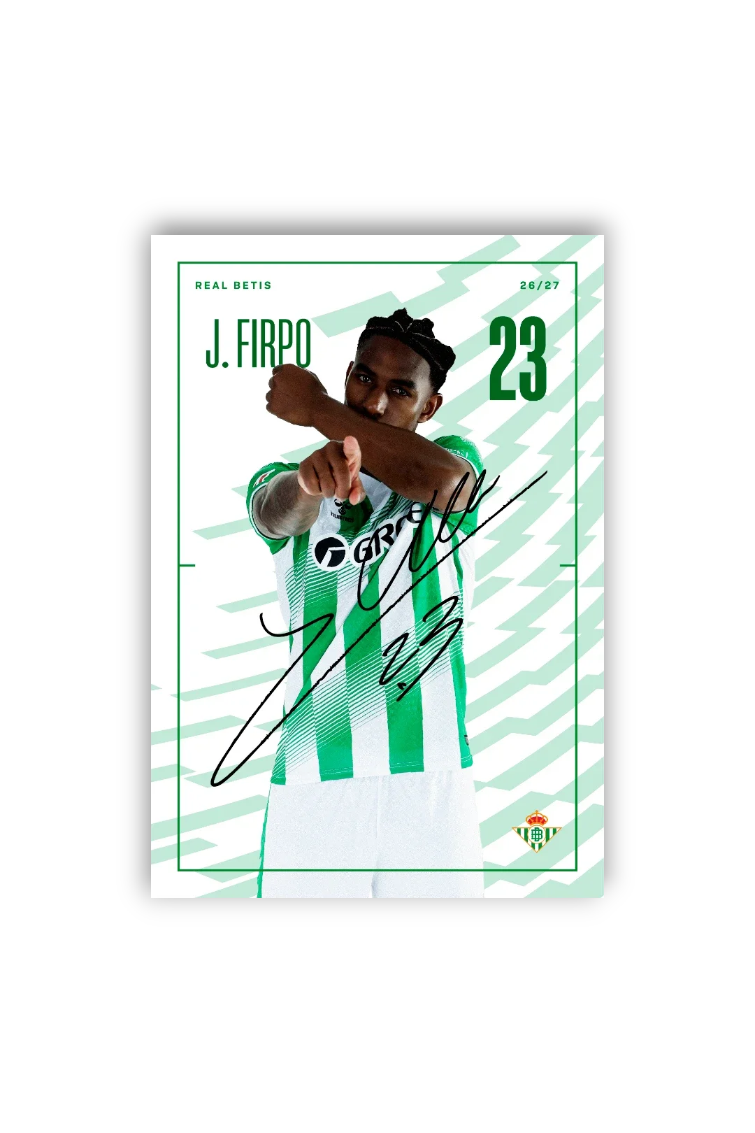 Tarjetones Firmados Real Betis 26/27