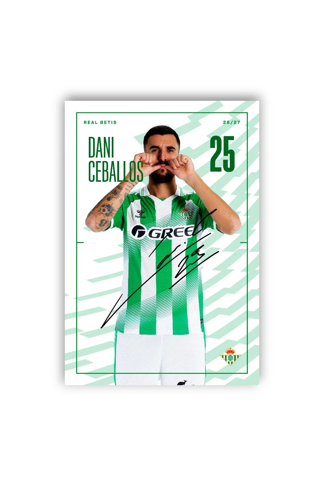 Tarjetones Firmados Real Betis 26/27