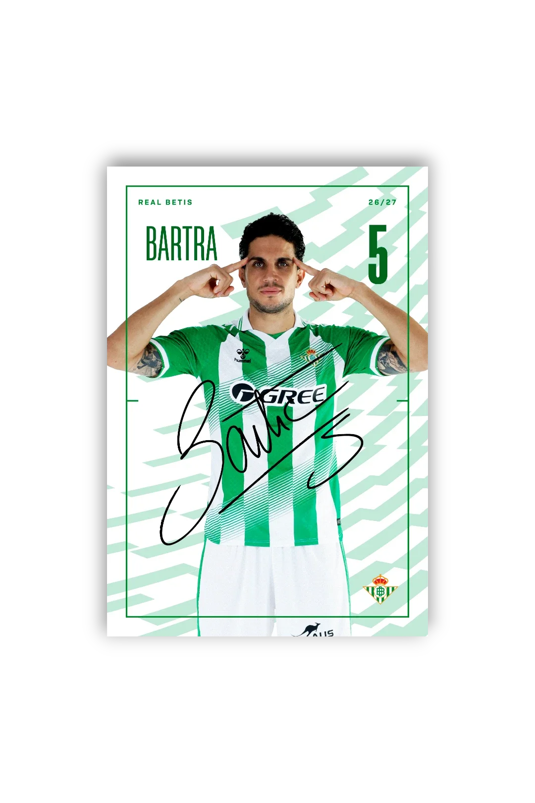 Tarjetones Firmados Real Betis 26/27
