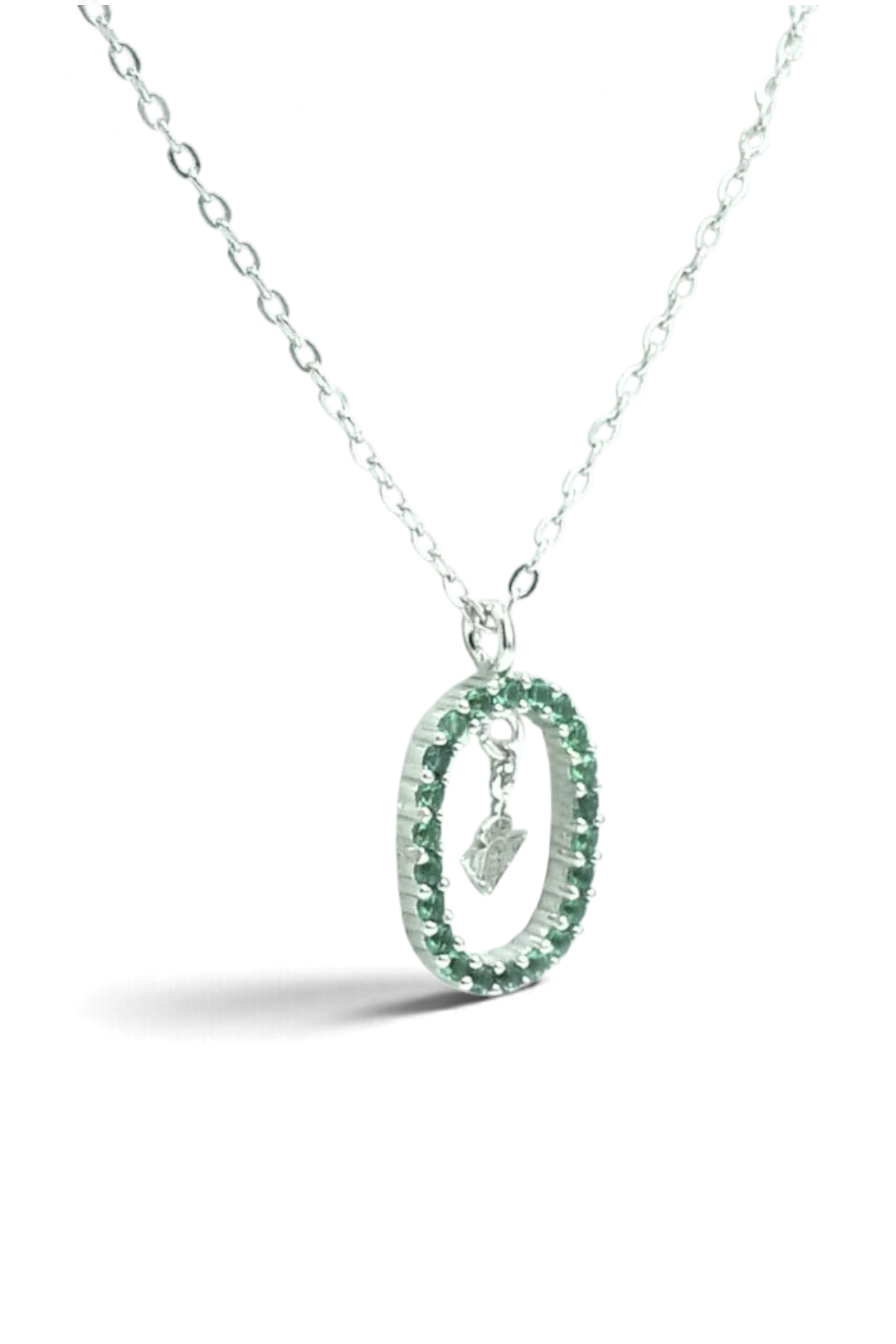 Gargantilla de Plata De Ley Con Piedras Verdes