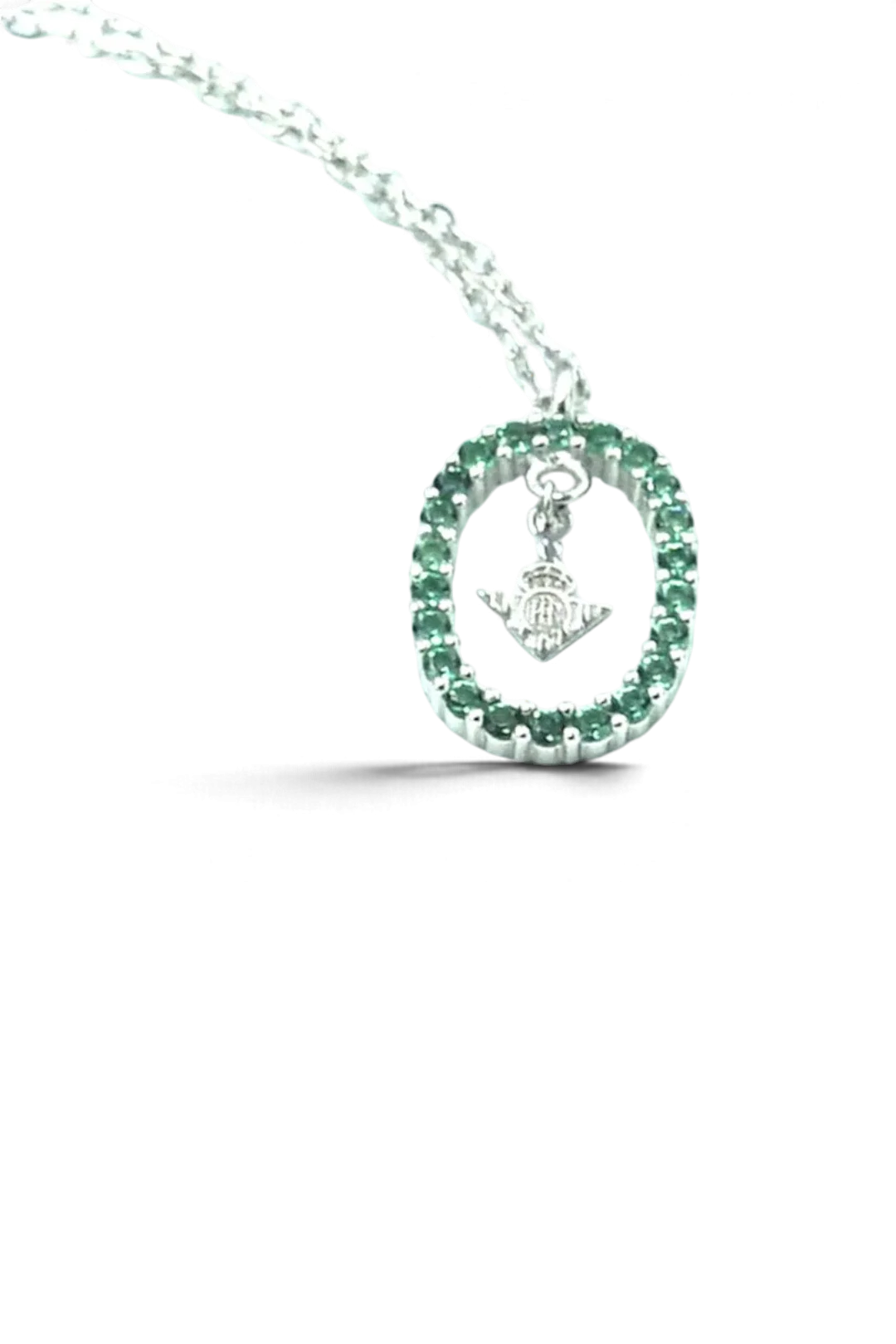 Gargantilla de Plata De Ley Con Piedras Verdes