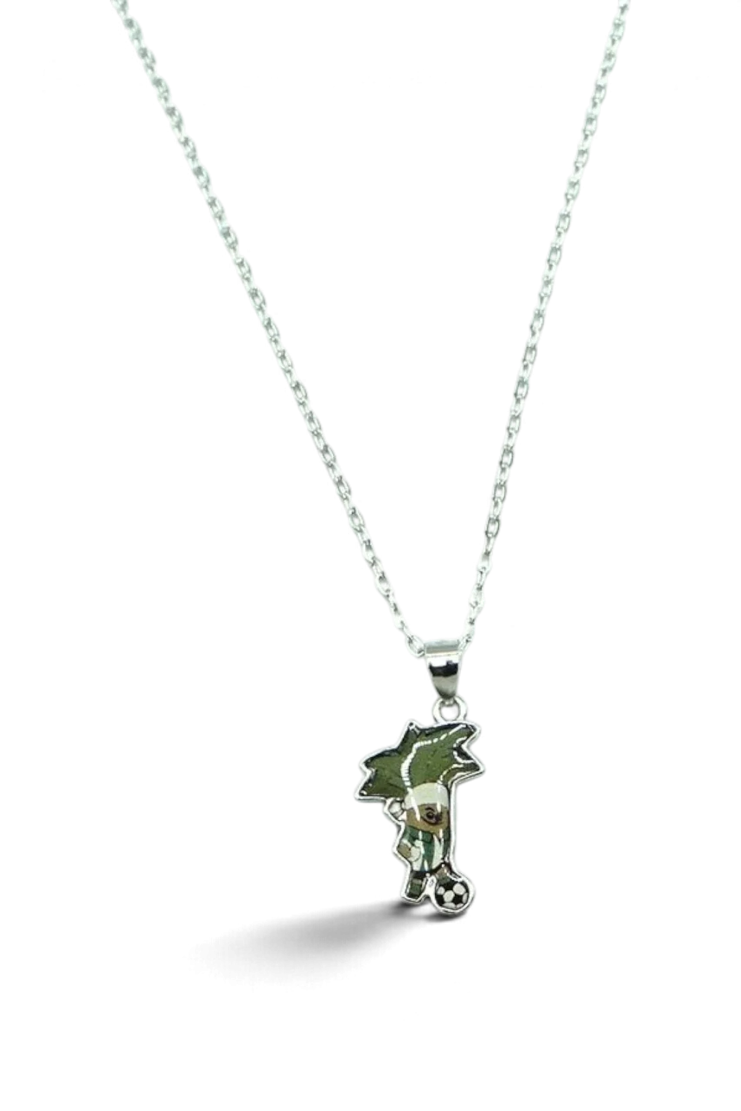 Gargantilla De Plata De Ley Palmerín Verde