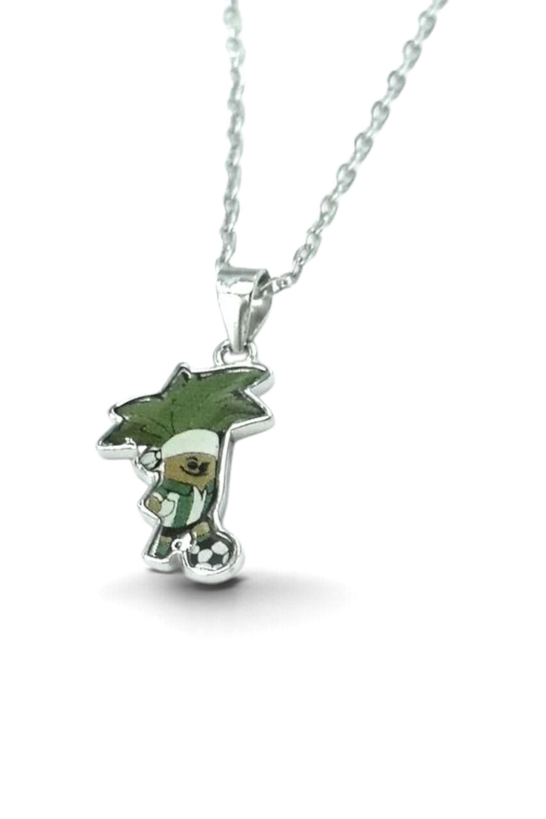 Gargantilla De Plata De Ley Palmerín Verde