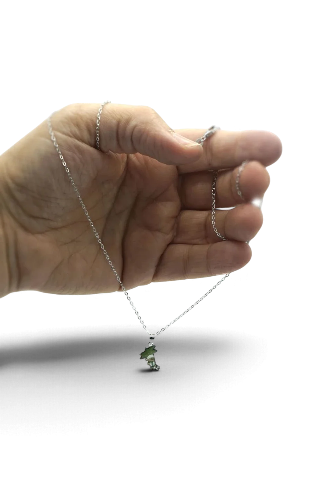 Gargantilla De Plata De Ley Palmerín Verde