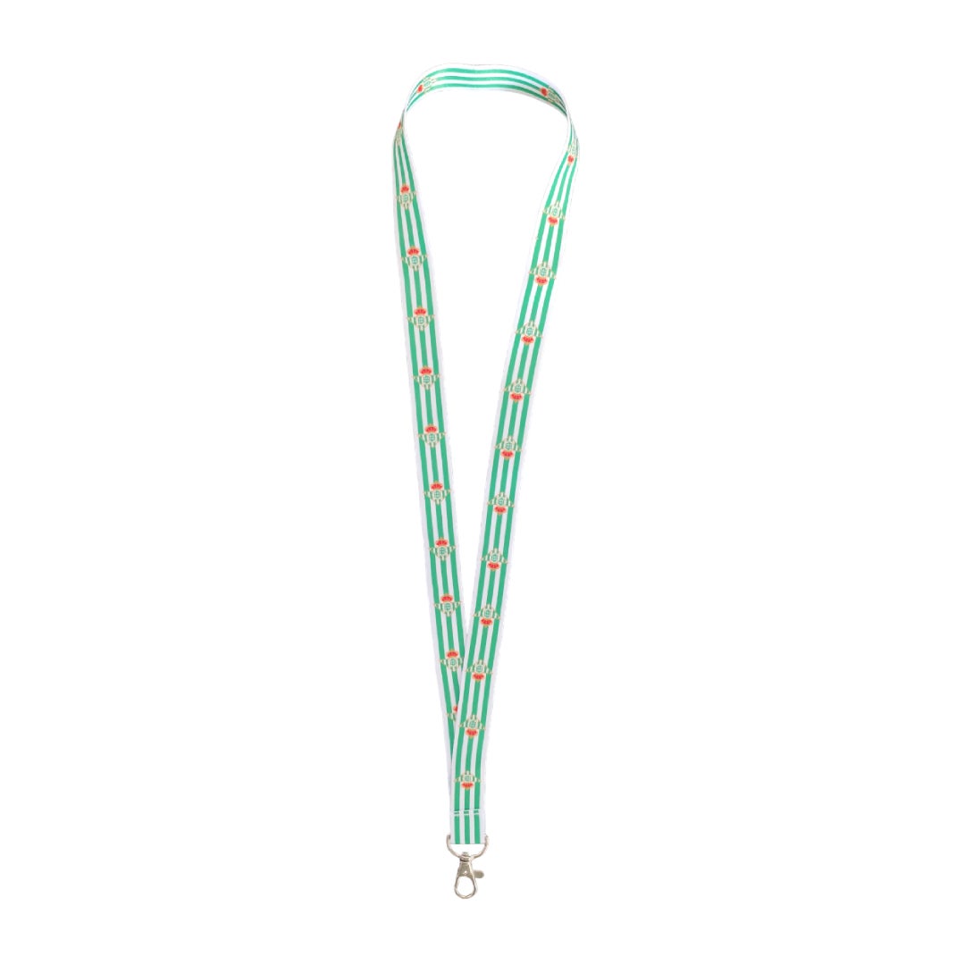 Lanyard Rayas Verdiblancas