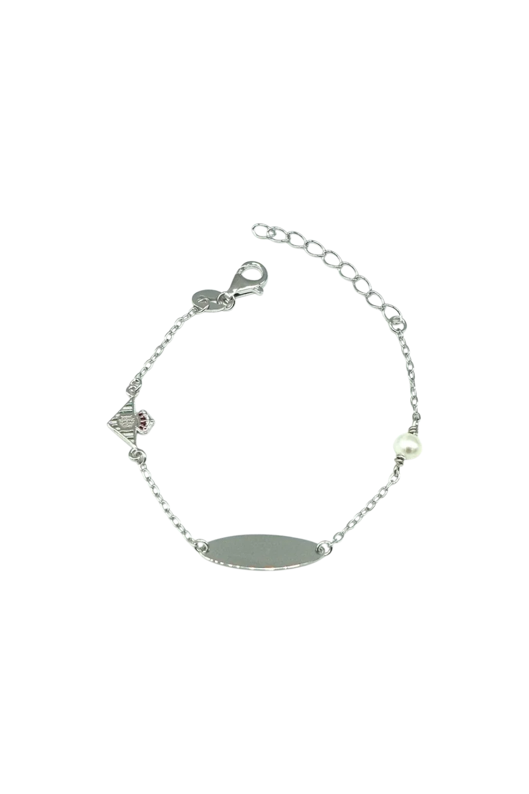 Pulsera De Plata De Ley Con Escudo Real Betis
