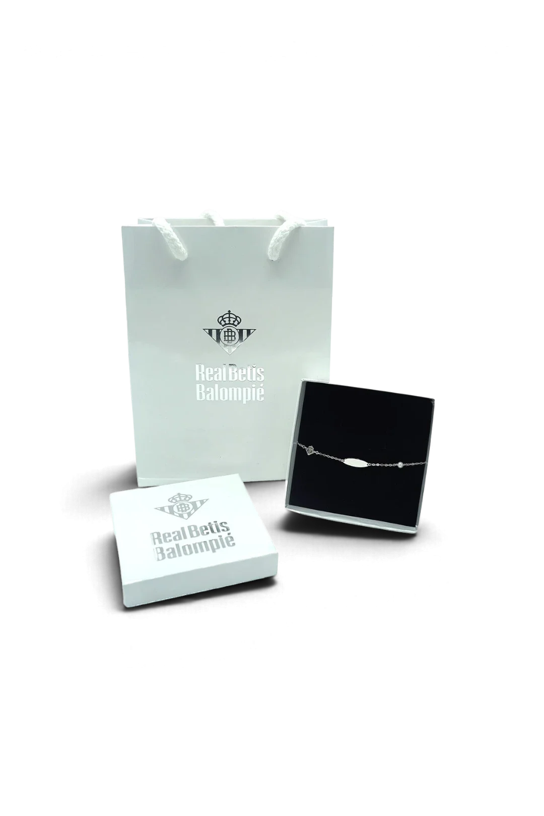 Pulsera De Plata De Ley Con Escudo Real Betis