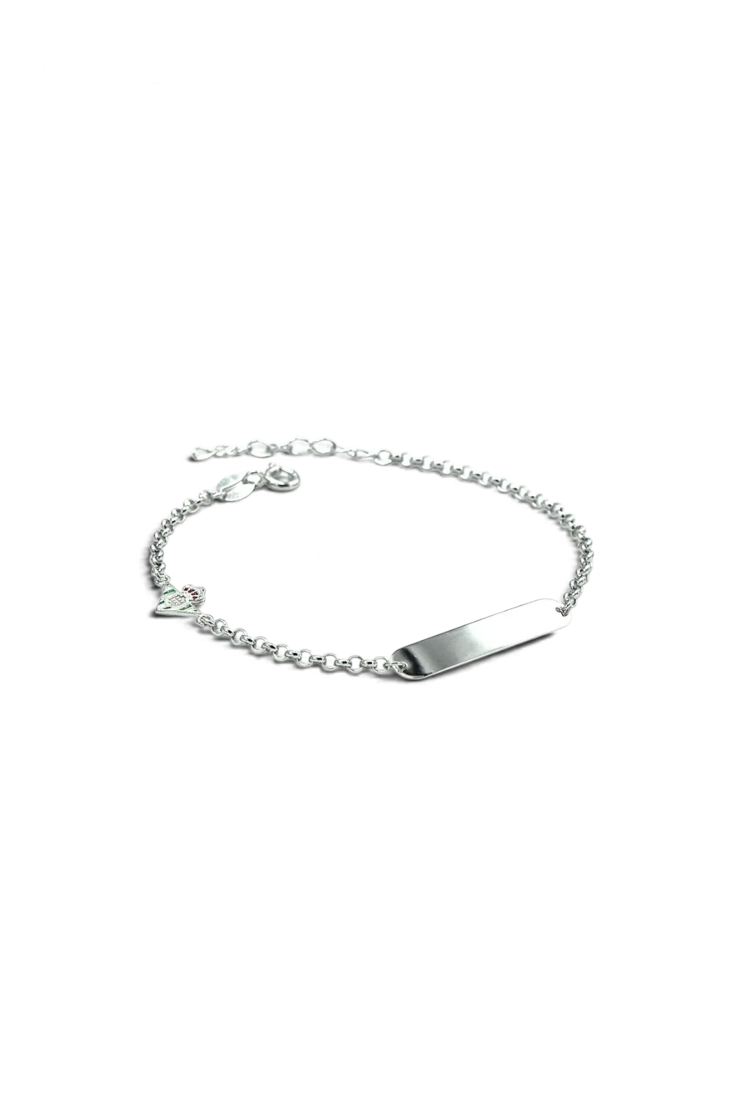 Pulsera De Plata De Ley Escudo Esmaltado Niño