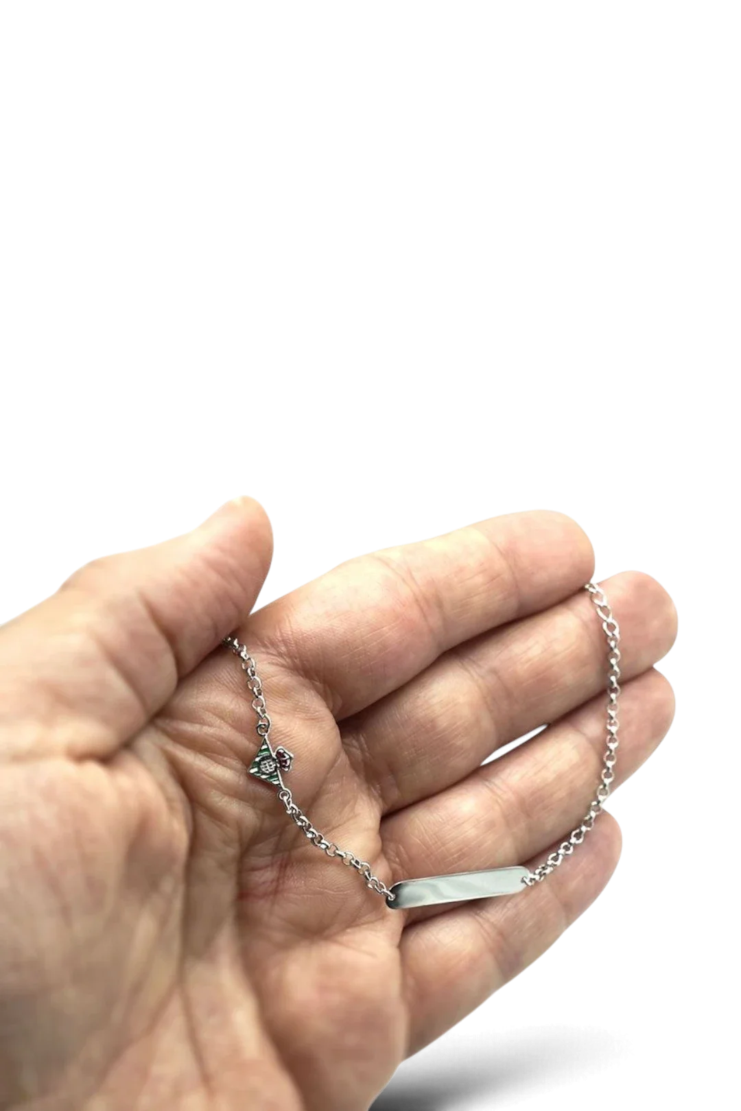 Pulsera De Plata De Ley Escudo Esmaltado Niño