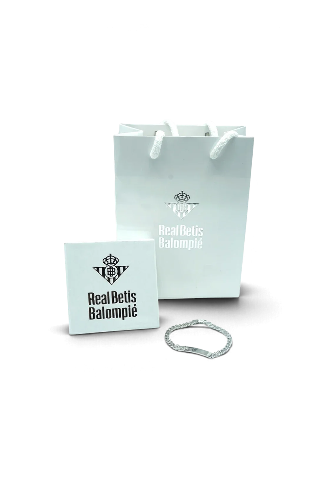 Pulsera De Plata De Ley Placa Real Betis