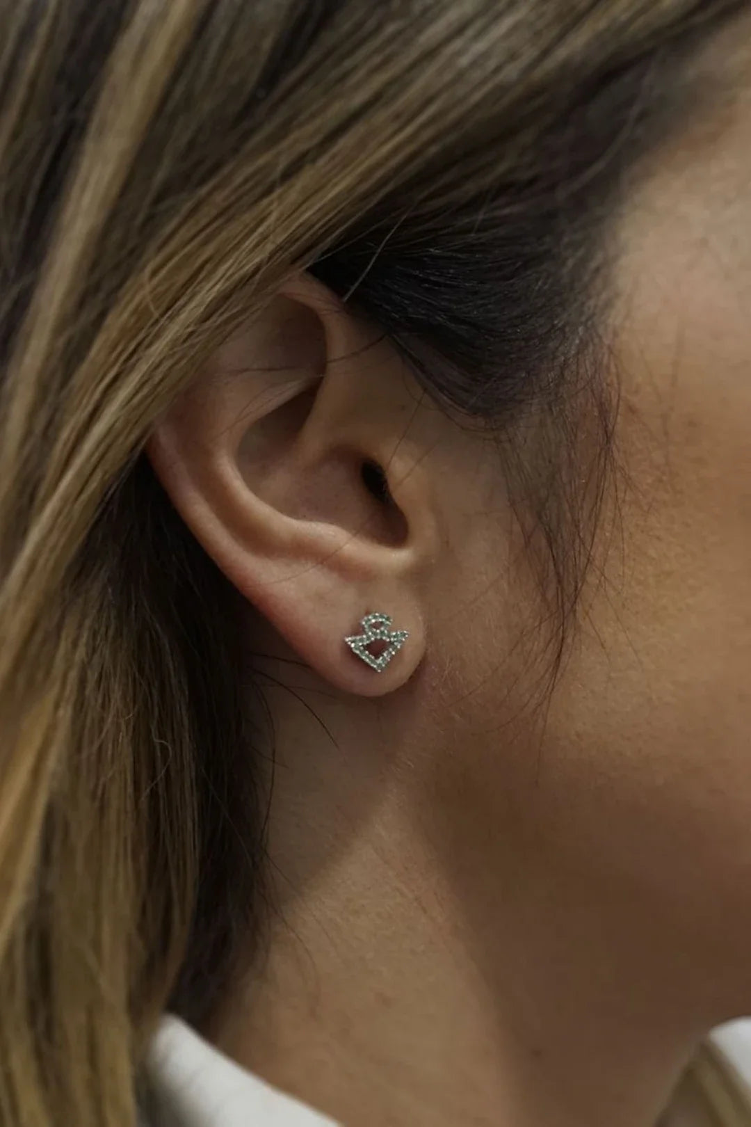 Pendientes Plata De Ley Silueta Verde