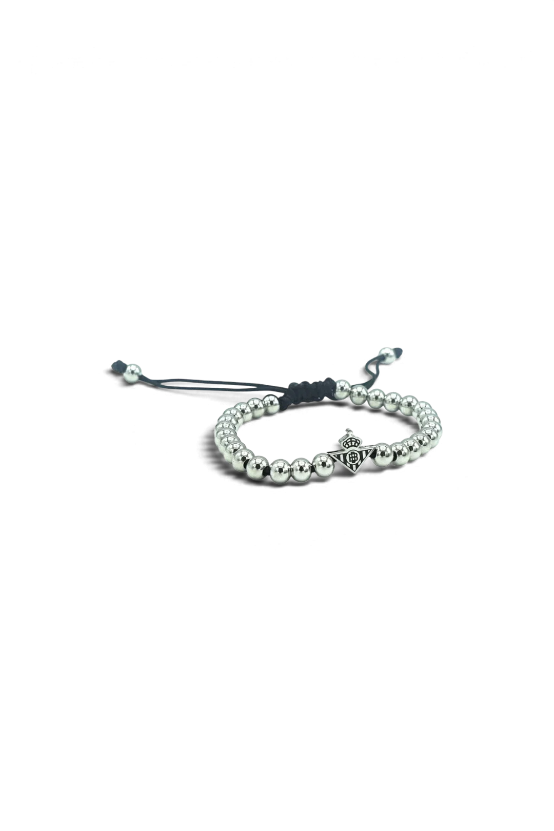 Pulsera De Acero De Bolas Y Macramé