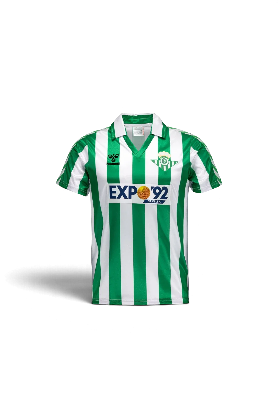 Camiseta Retro Hummel Expo 92 Hombre Verde/Blanca