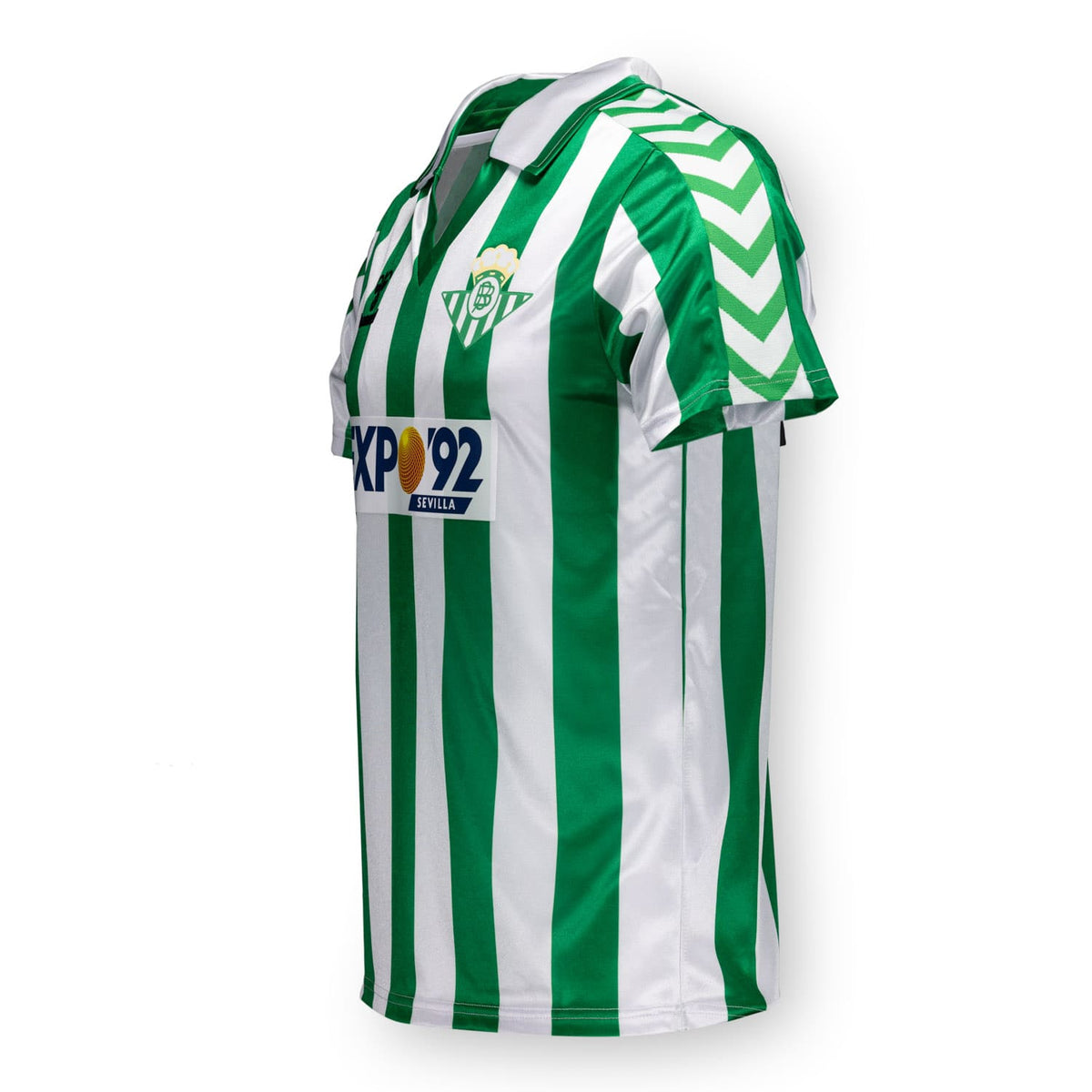 Camiseta Retro Hummel Expo 92 Hombre Verde/Blanca