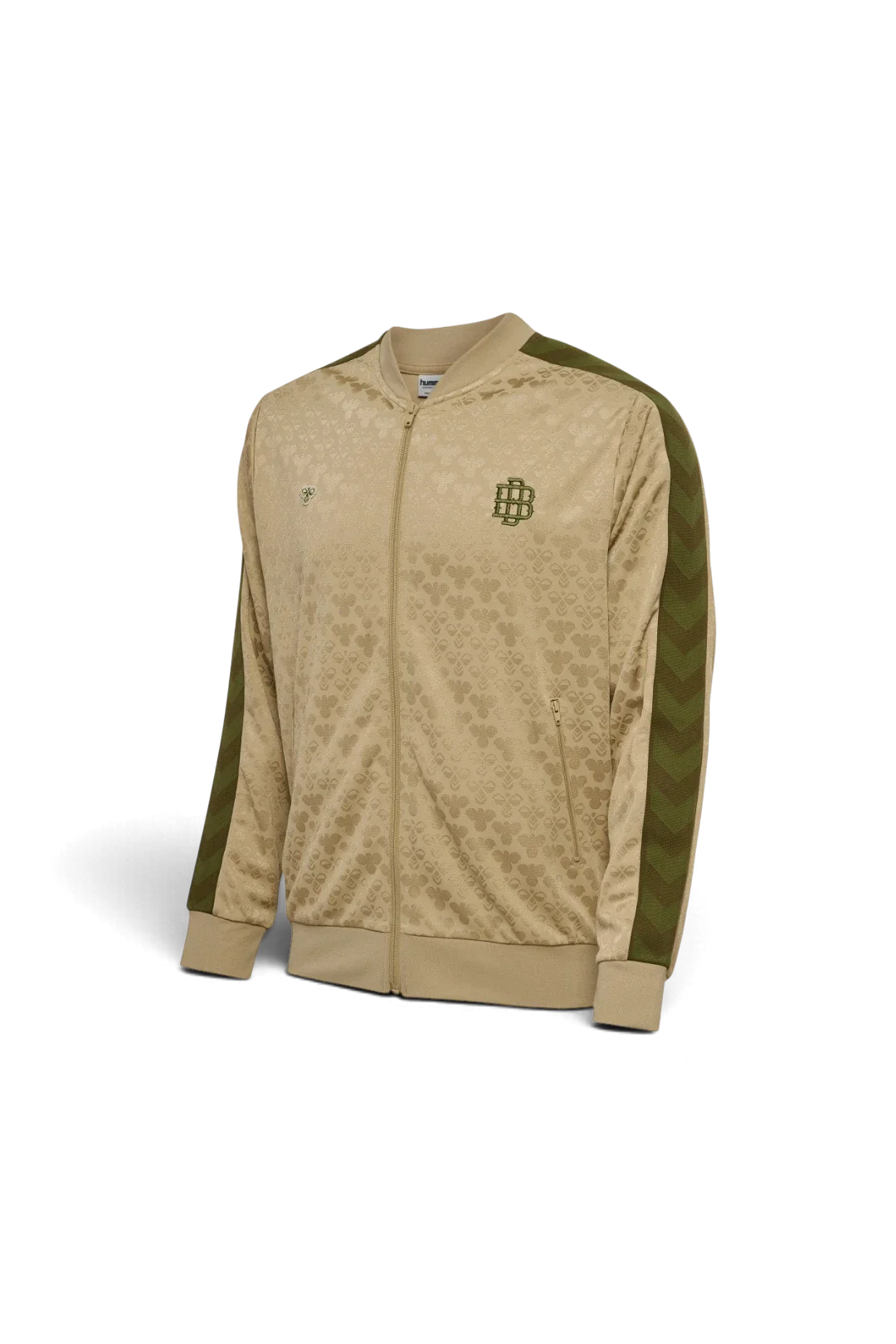 Sudadera Viaje Hummel Hombre Beige Doble B Verde