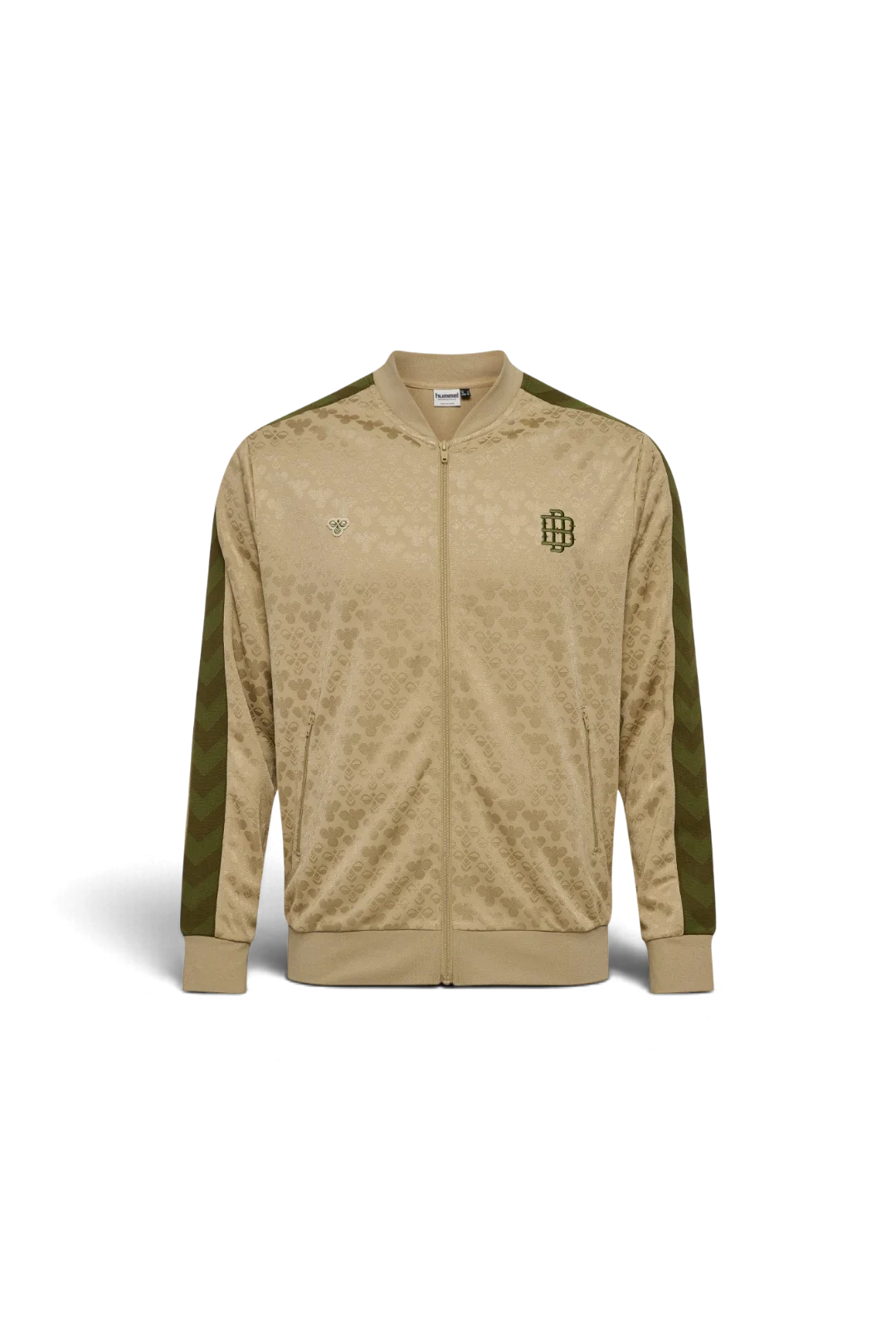 Sudadera Viaje Hummel Hombre Beige Doble B Verde