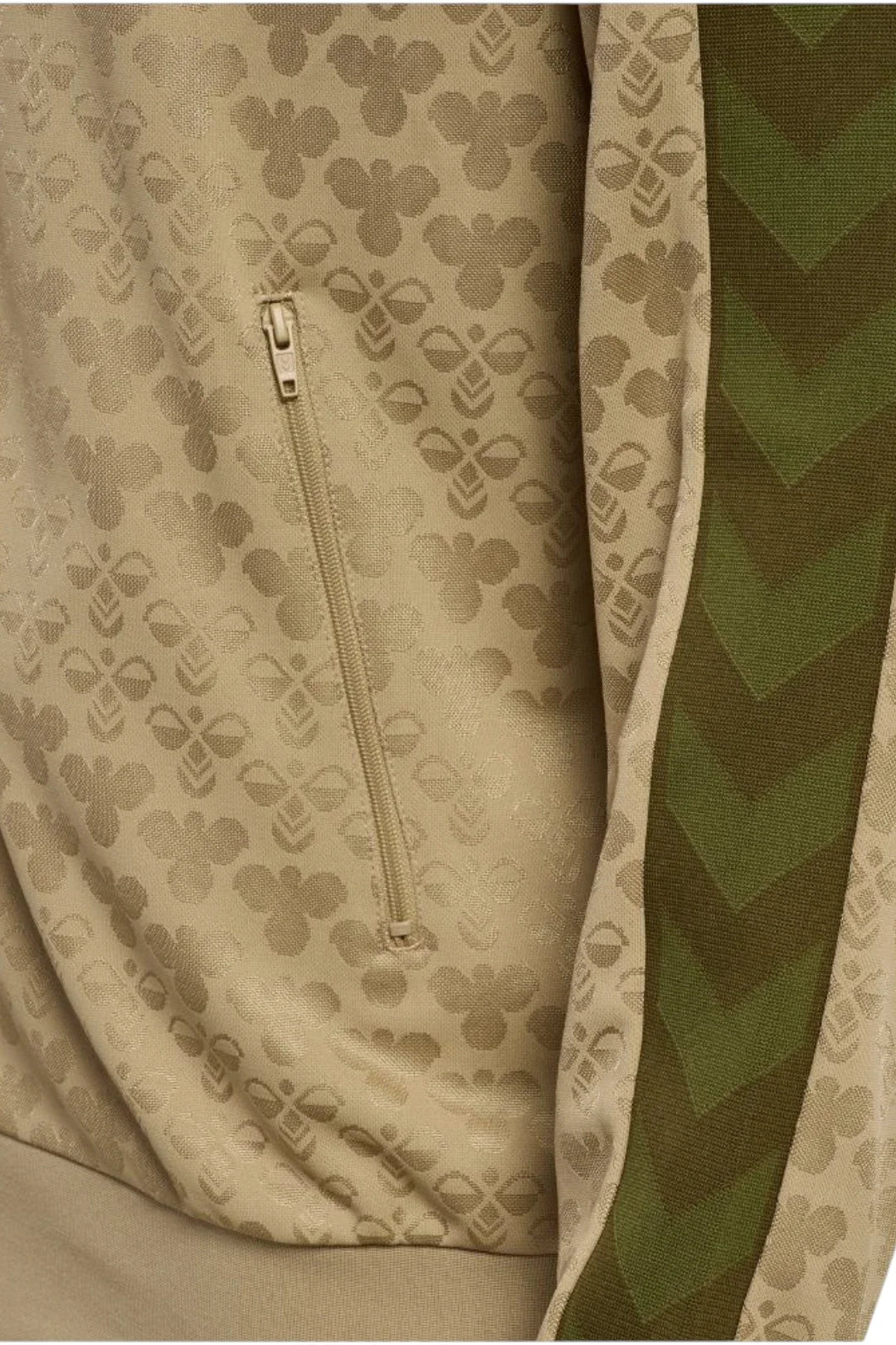 Sudadera Viaje Hummel Hombre Beige Doble B Verde