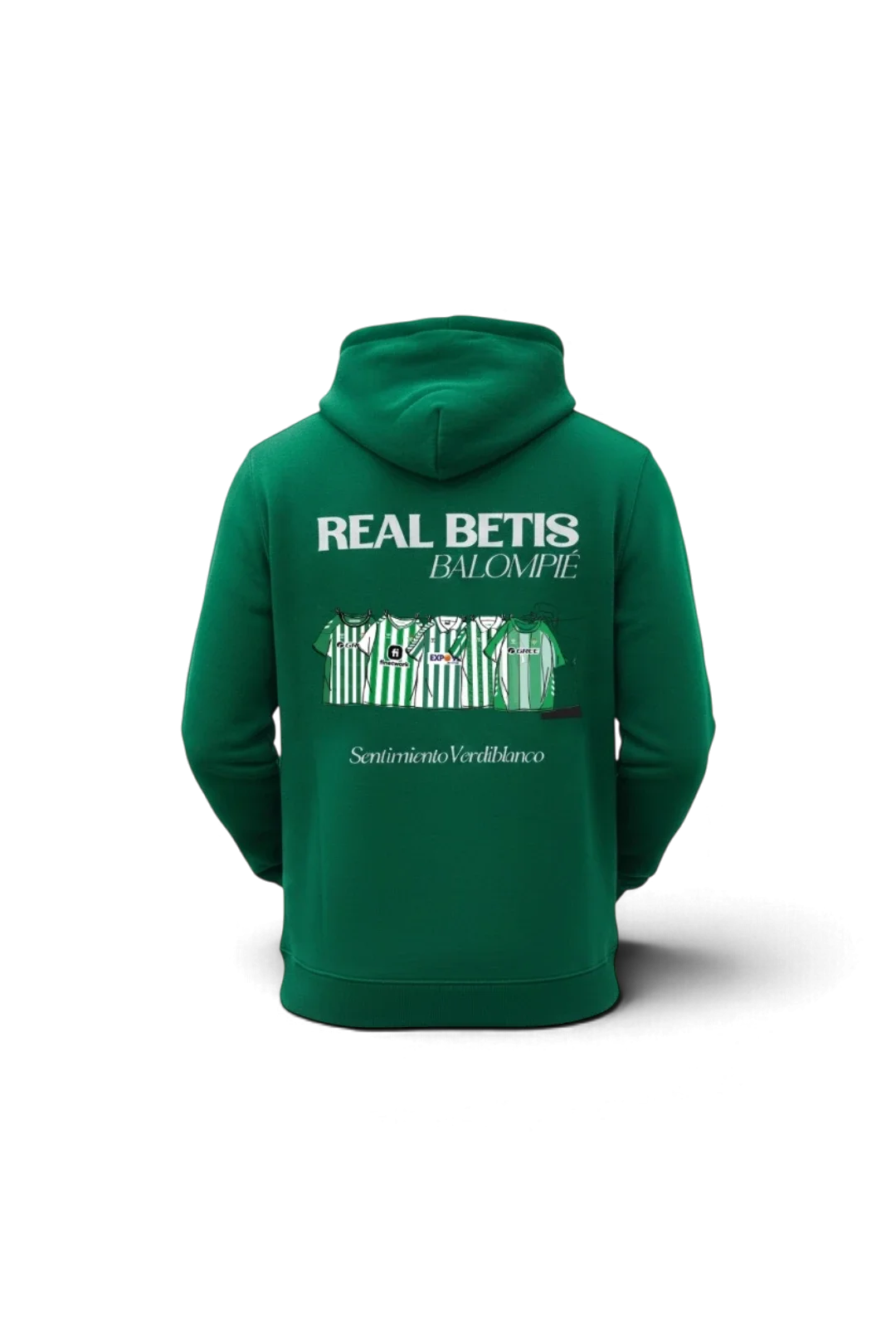 Sudadera Real Betis Balompié Camisetas Históricas Hombre Verde