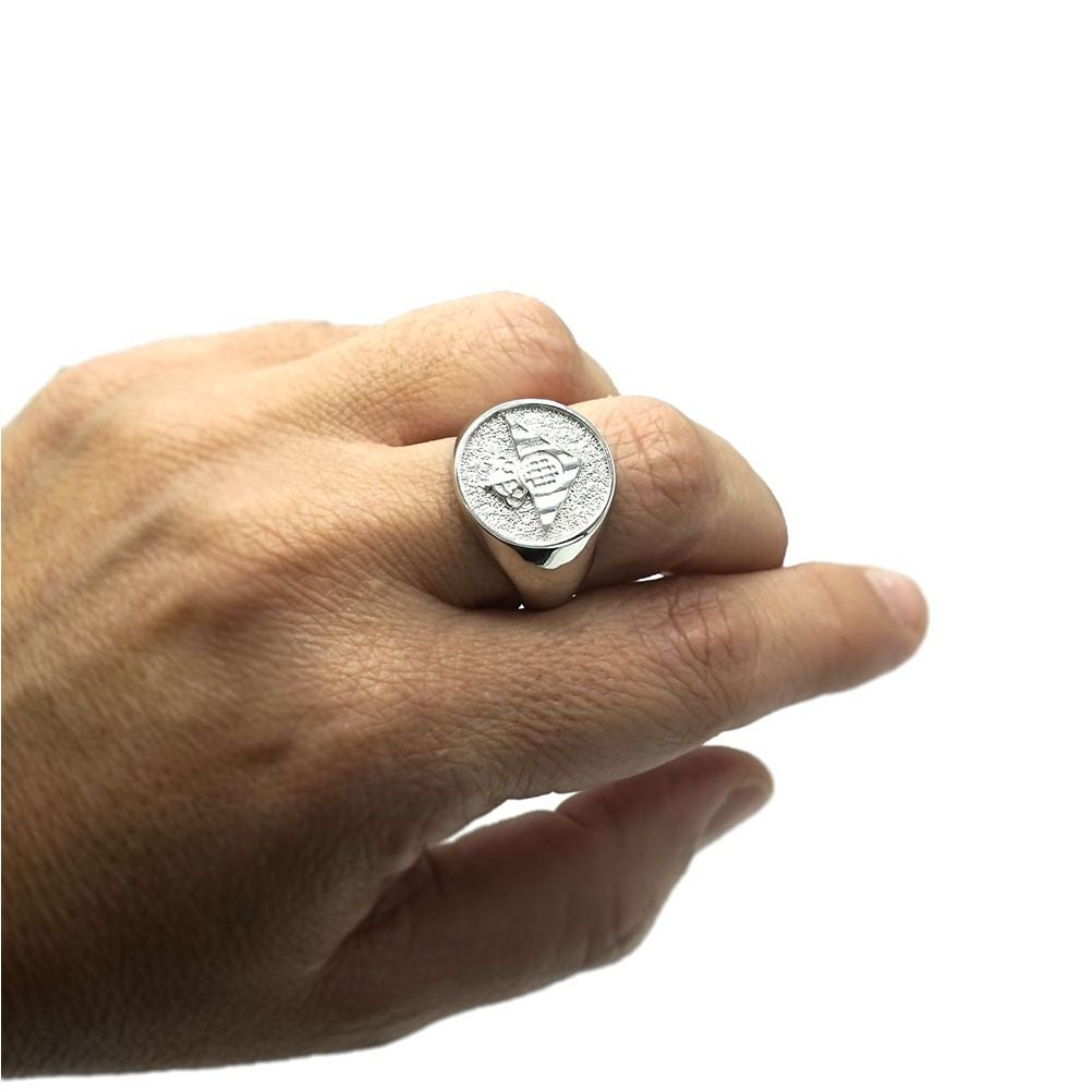 Anillo De Plata De Ley Escudo Real Betis