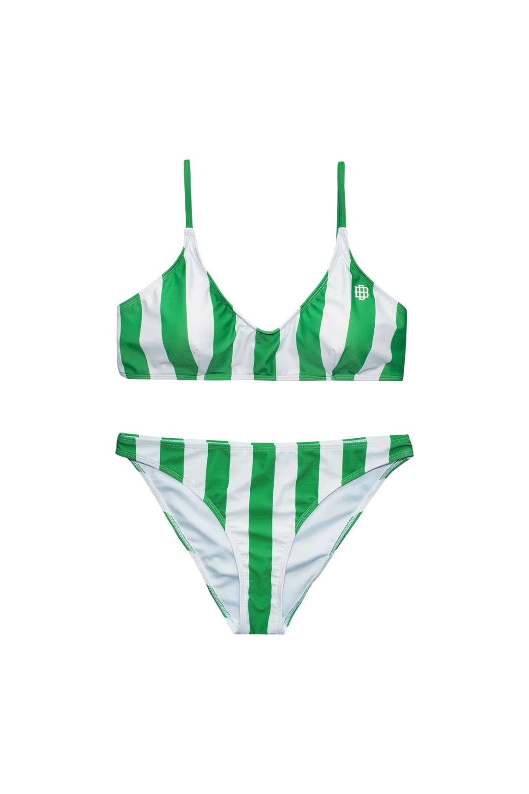 Bikini Verde y Blanco Mujer