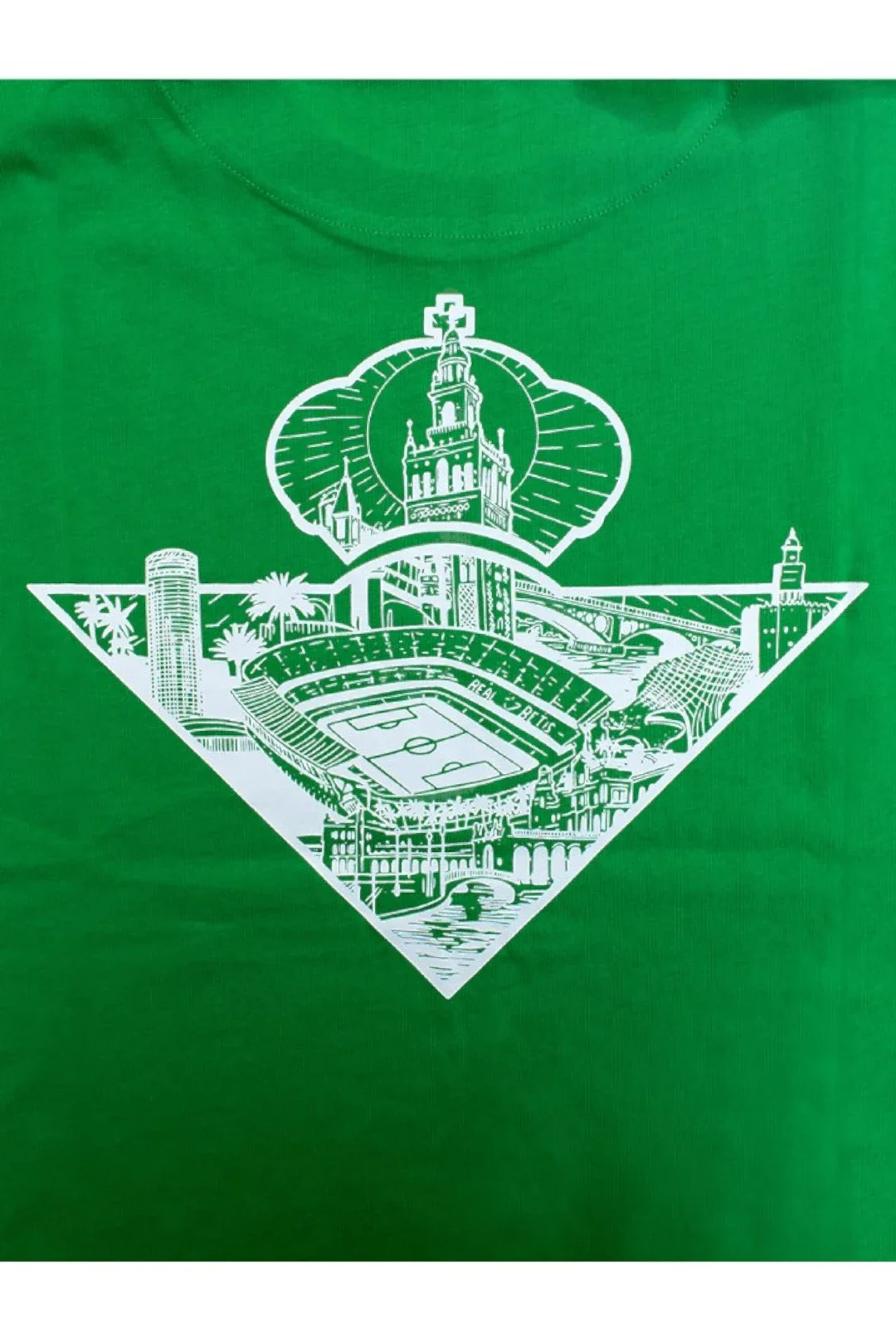 Camiseta Hombre Verde Monumentos Ciudad