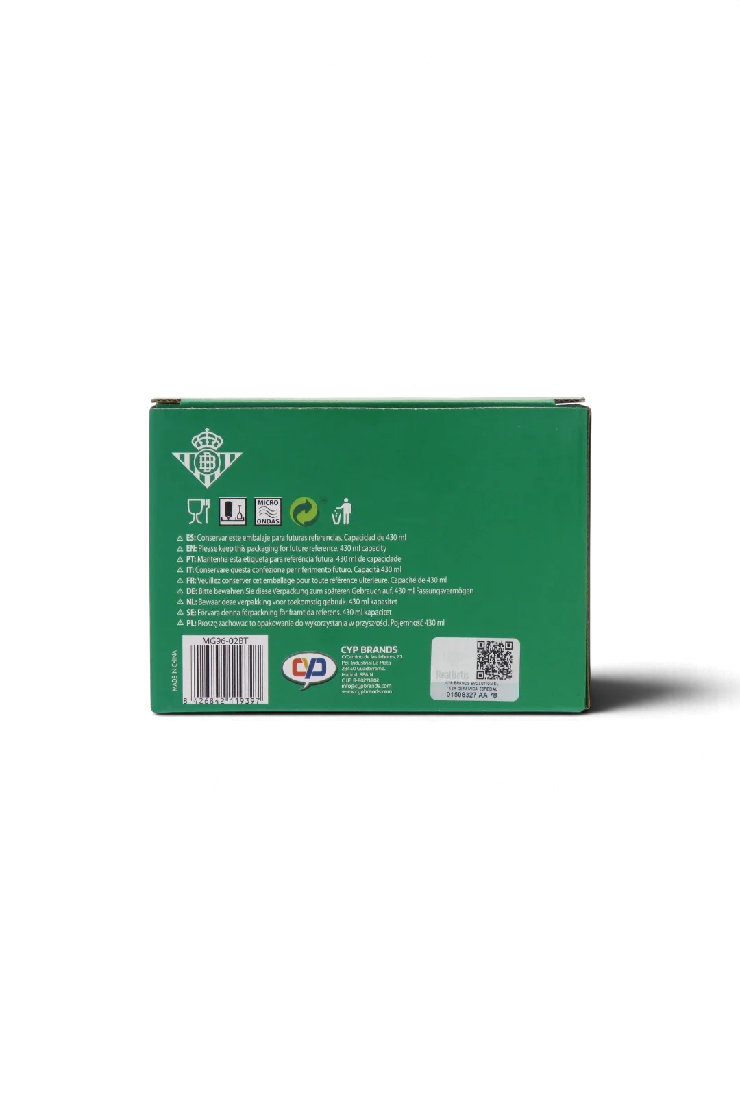 Taza Cerámica Rosa Real Betis