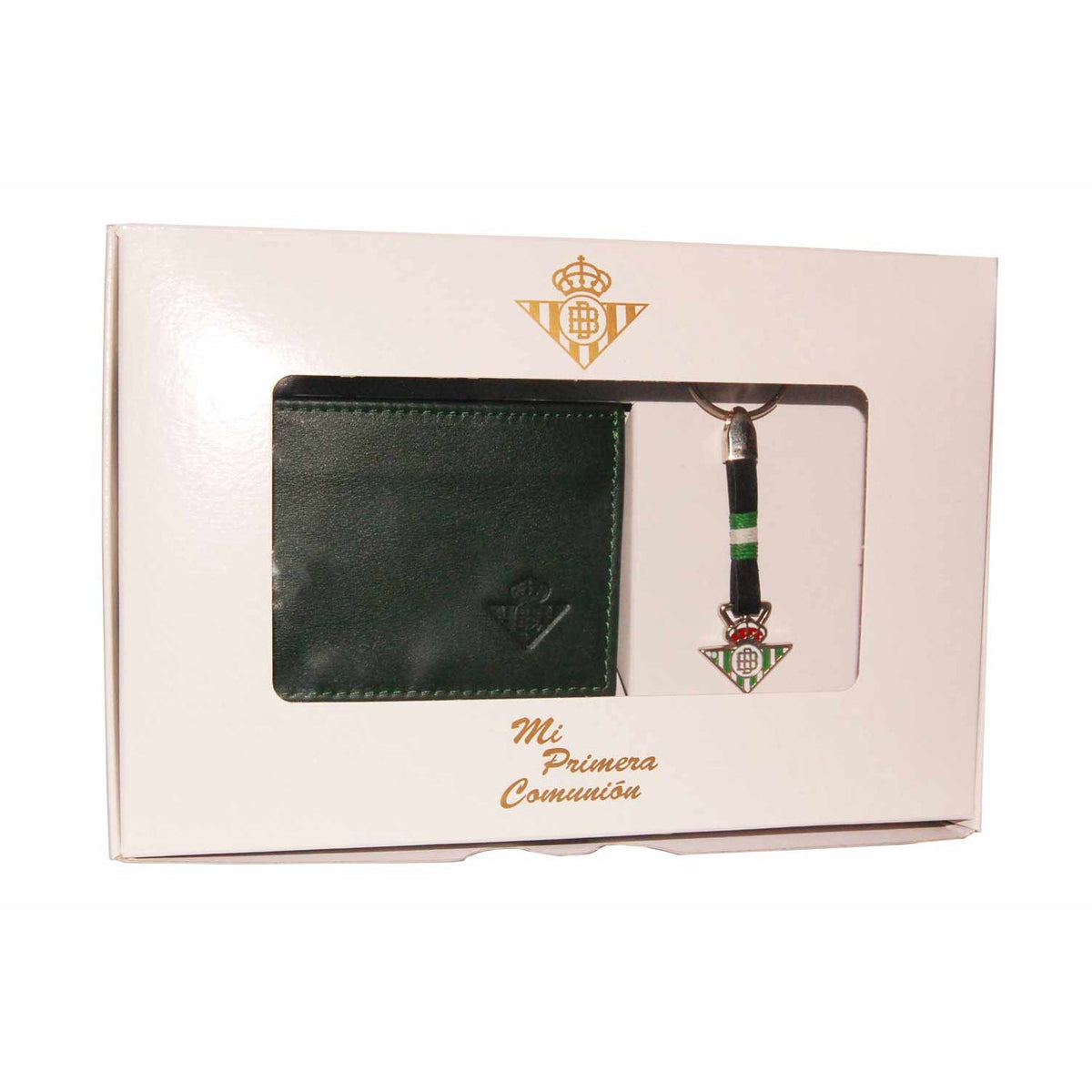 Pack Comunión: Cartera Verde y Llavero Real Betis