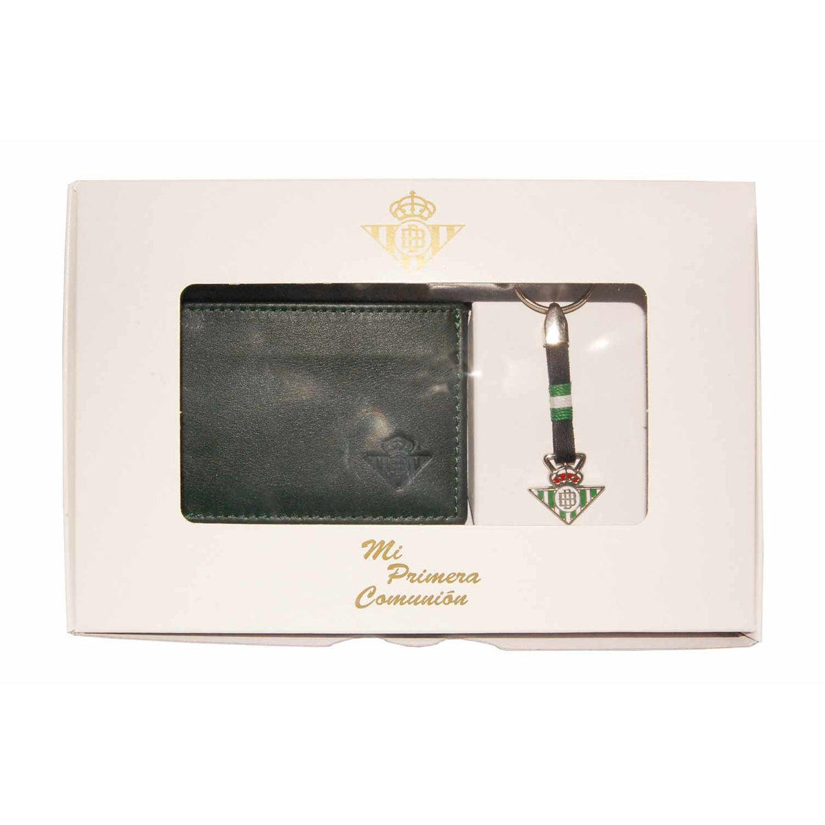 Pack Comunión: Cartera Verde y Llavero Real Betis