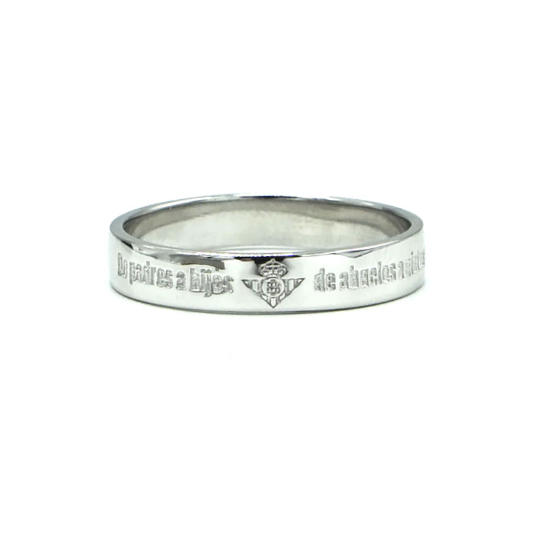 Anillo Ajustador De Plata De Ley "De Padres A Hijos, De Abuelos A Nietos"