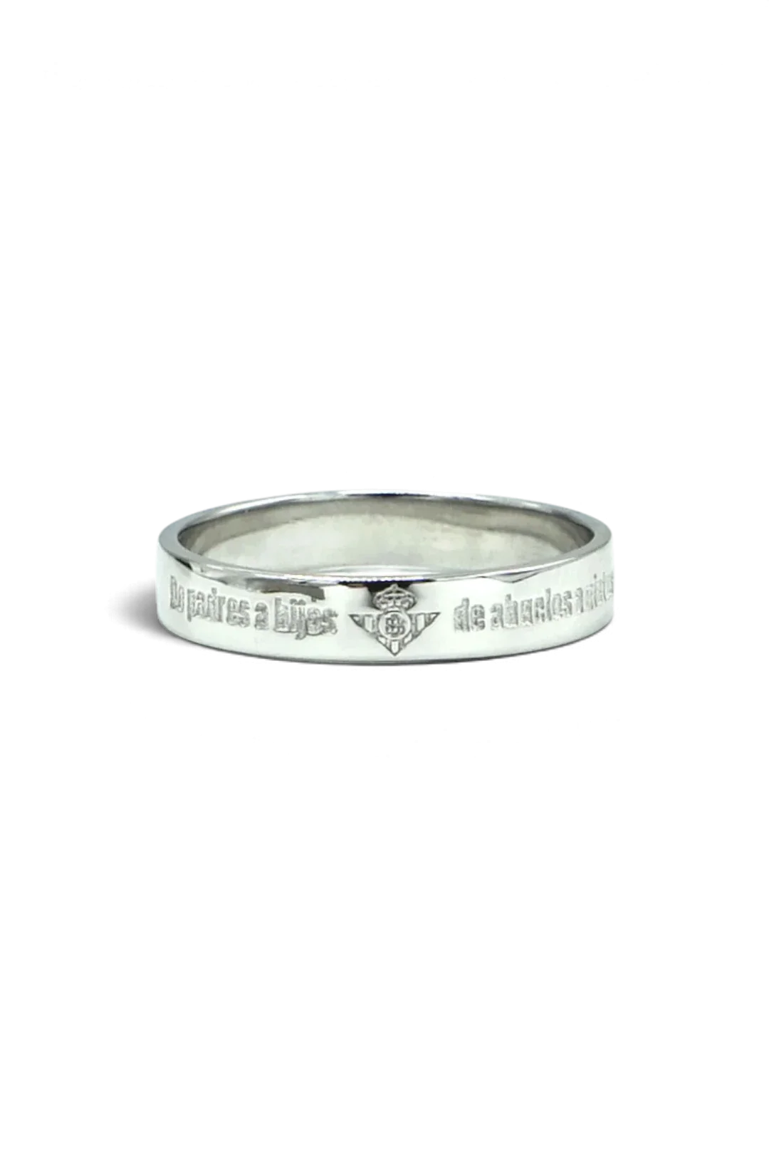 Anillo Ajustador De Plata De Ley "De Padres A Hijos, De Abuelos A Nietos"
