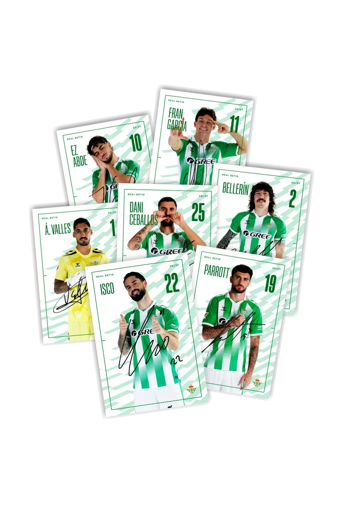 Tarjetones Firmados Real Betis 26/27