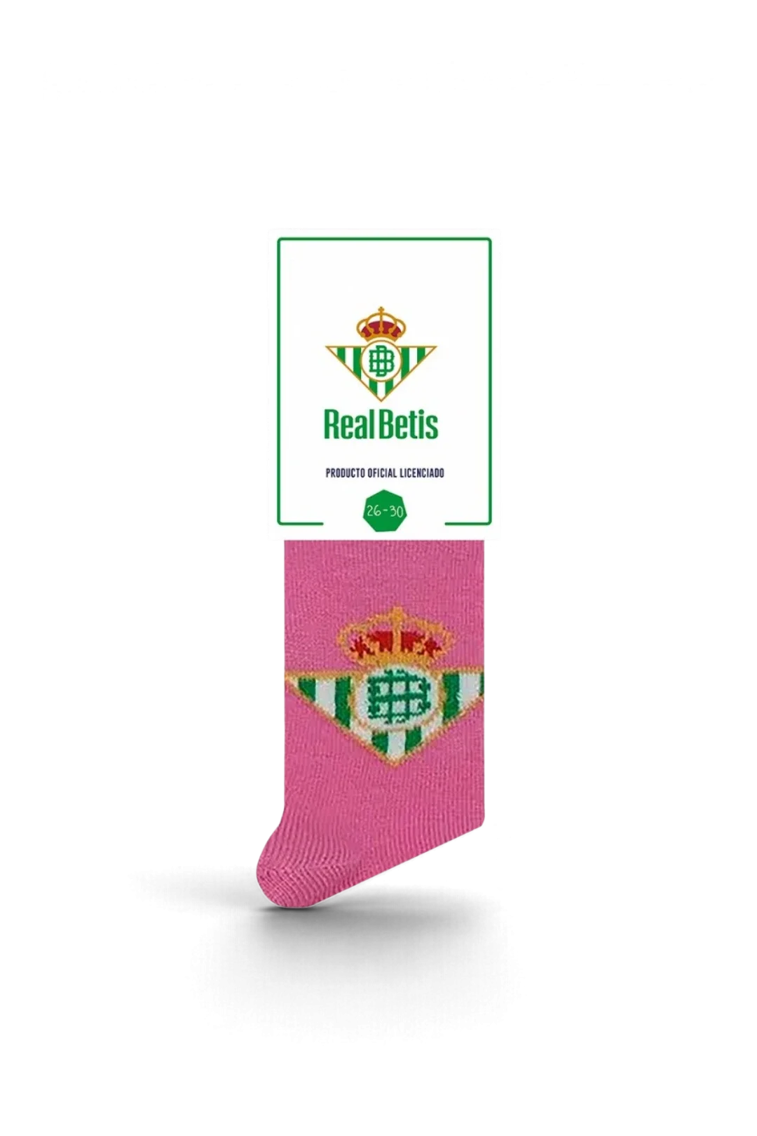 Calcetines Real Betis Pepe Pinreles Escudo Rosa Infantil