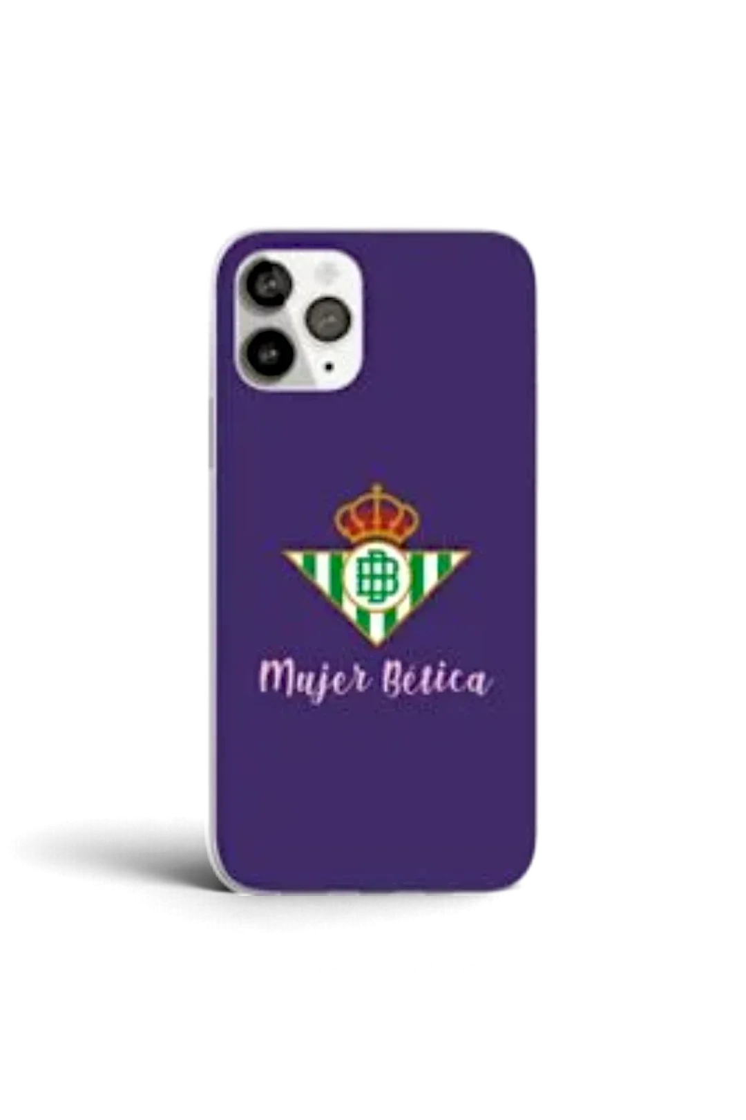 Funda De Silicona Con Logo Escudo Real Betis Mujer Bética Fondo Morado