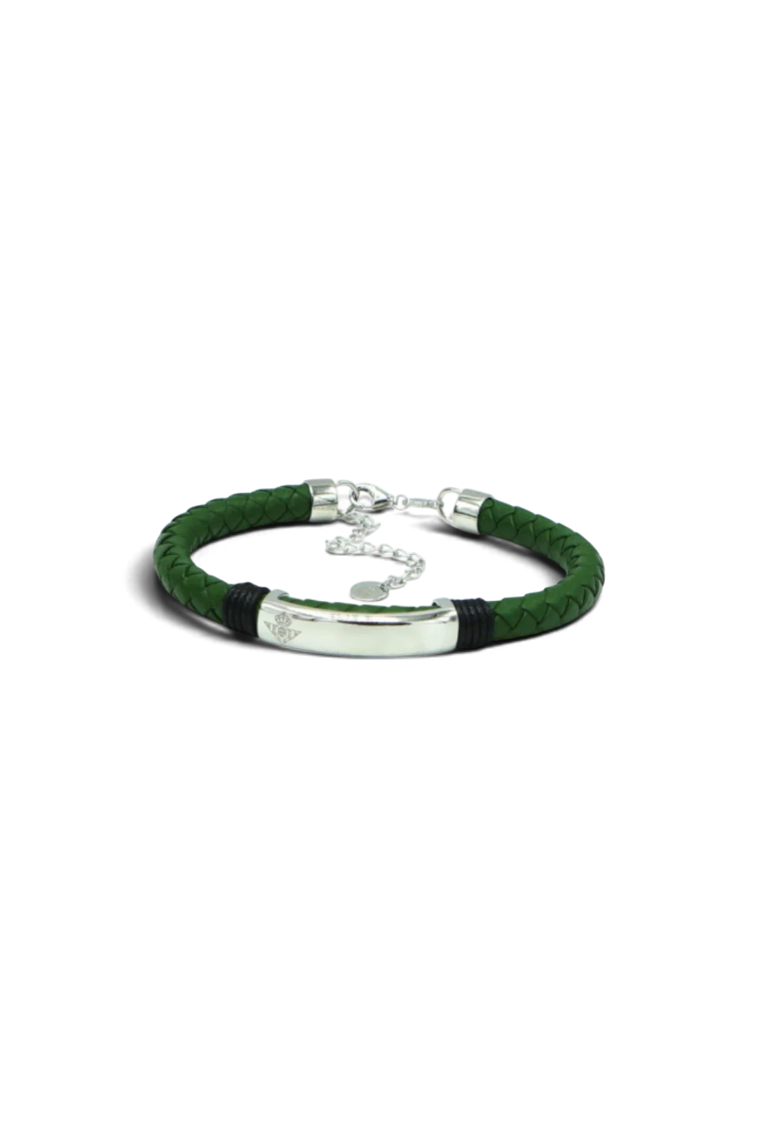Pulsera Real Betis Acero y Cuero Verde con Placa