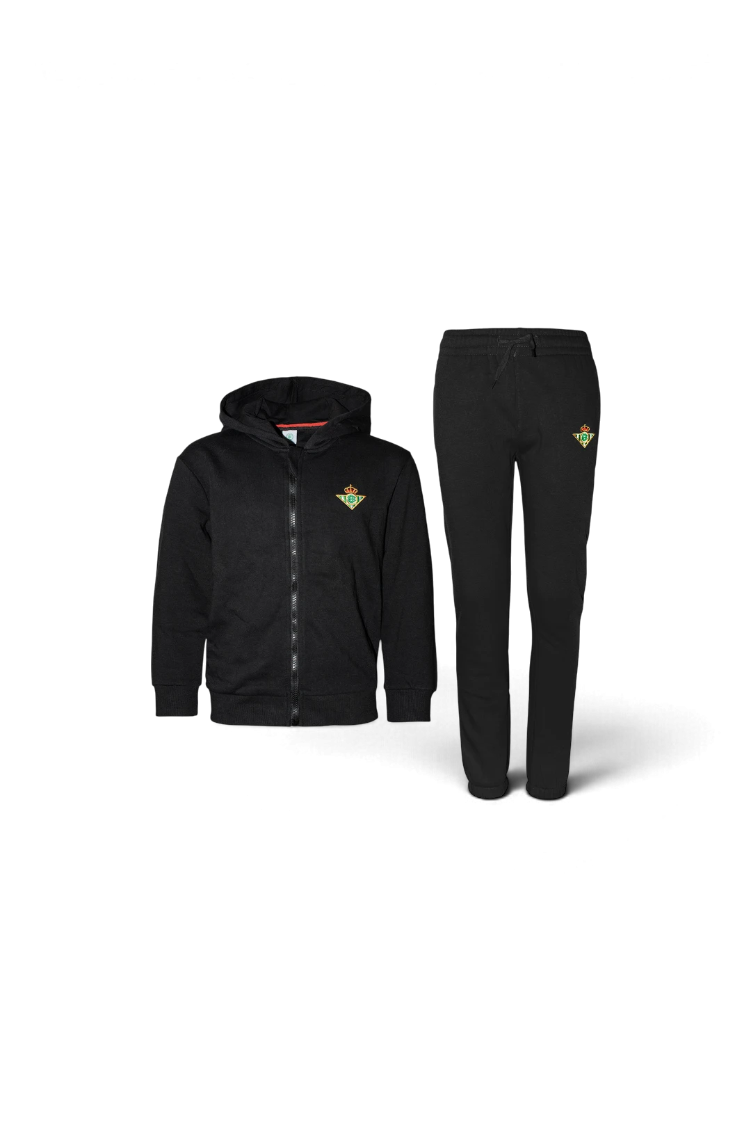Real Betis Kids' Hooded Tracksuit - Black