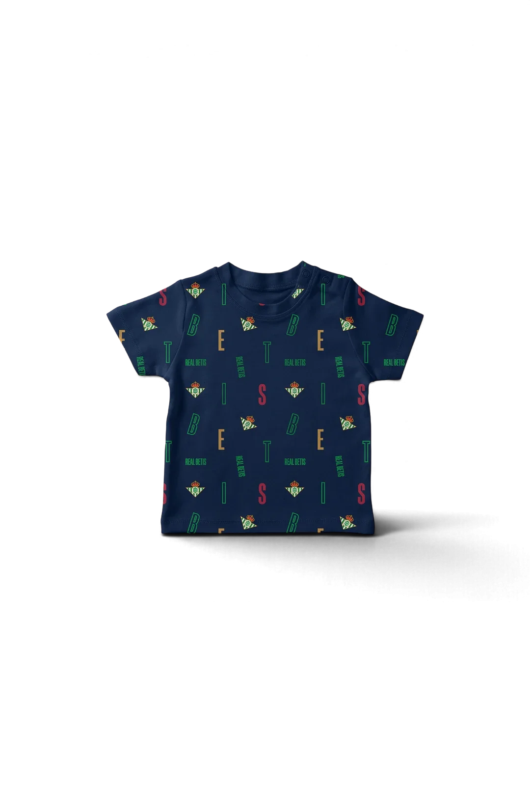 Camiseta Pijama Verano Niños Azul Letras